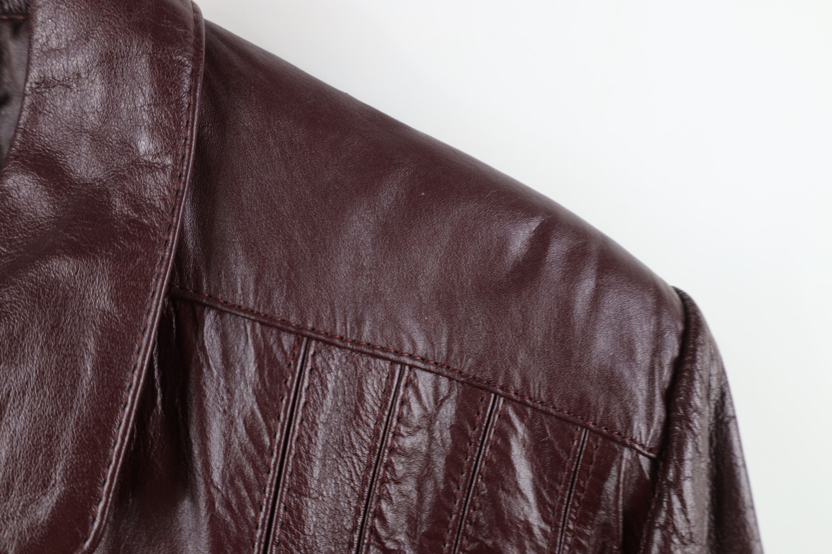 Vintage Vintage 80s 90s Streetwear Full Zip Jacket Oxblood Red Size S / US 4 / IT 40 - 6 Thumbnail