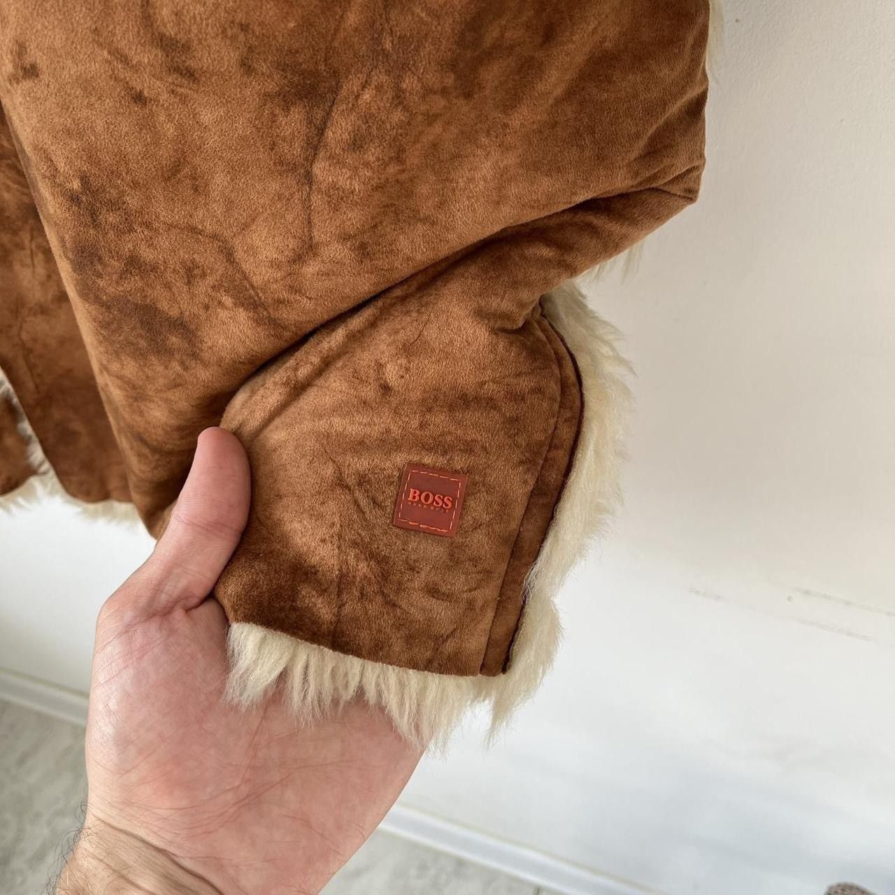 Hugo Boss Hugo Boss Brown Faux Shearling Coat Vintage Aviator Style Size US M / EU 48-50 / 2 - 3 Thumbnail