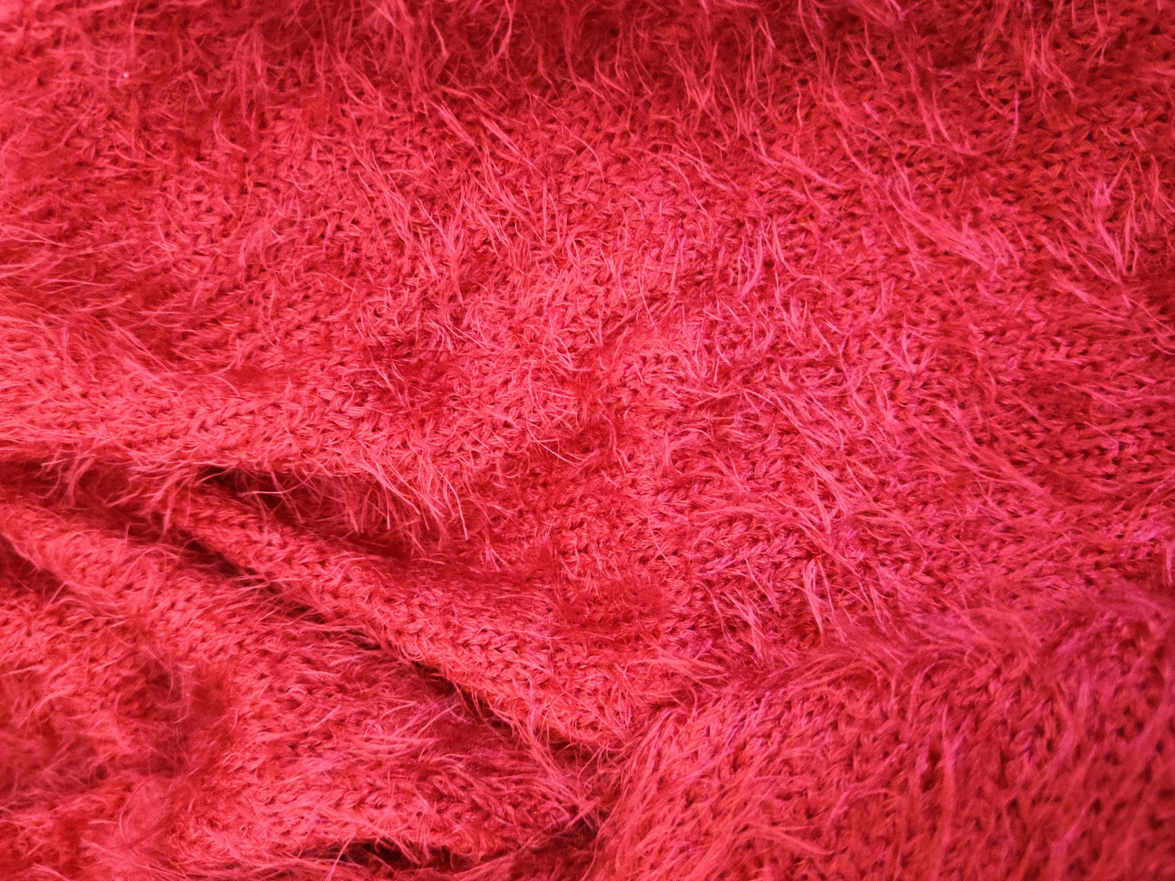Japanese Brand DL Blue Strive Red Fur Mohair Knitwear #46-439 Size L / US 10 / IT 46 - 10 Thumbnail