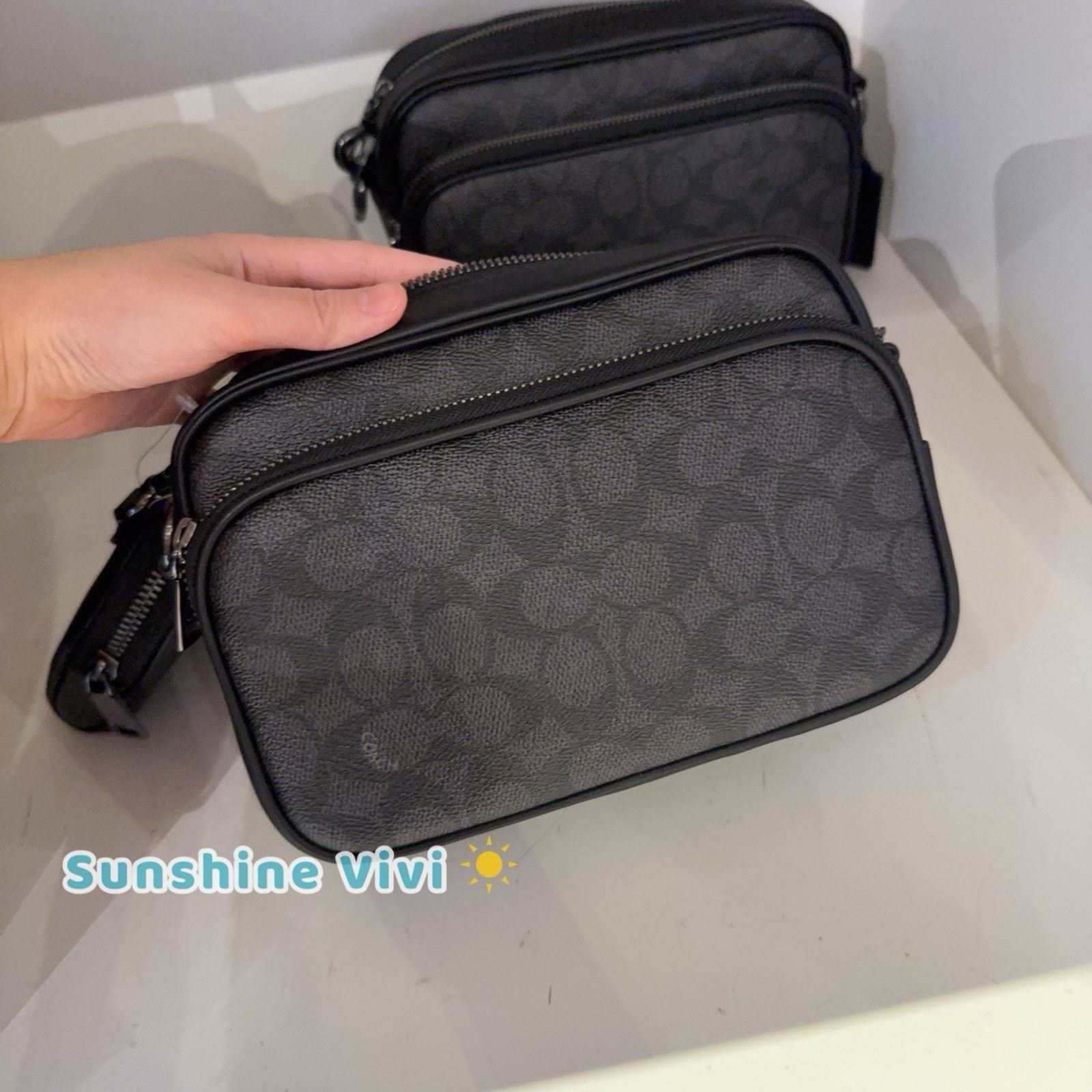 Coach NWT Coach Finlay Crossbody Bag CDB25 Gunmetal/Charcoal/Black Size ONE SIZE - 4 Thumbnail