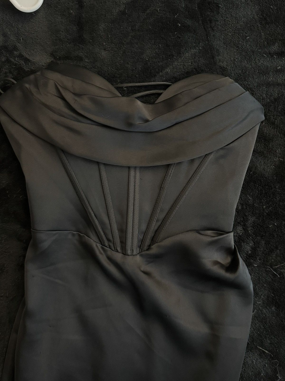 Other Miabella black satin evening gown Size XS / US 0-2 / IT 36-38 - 3 Thumbnail