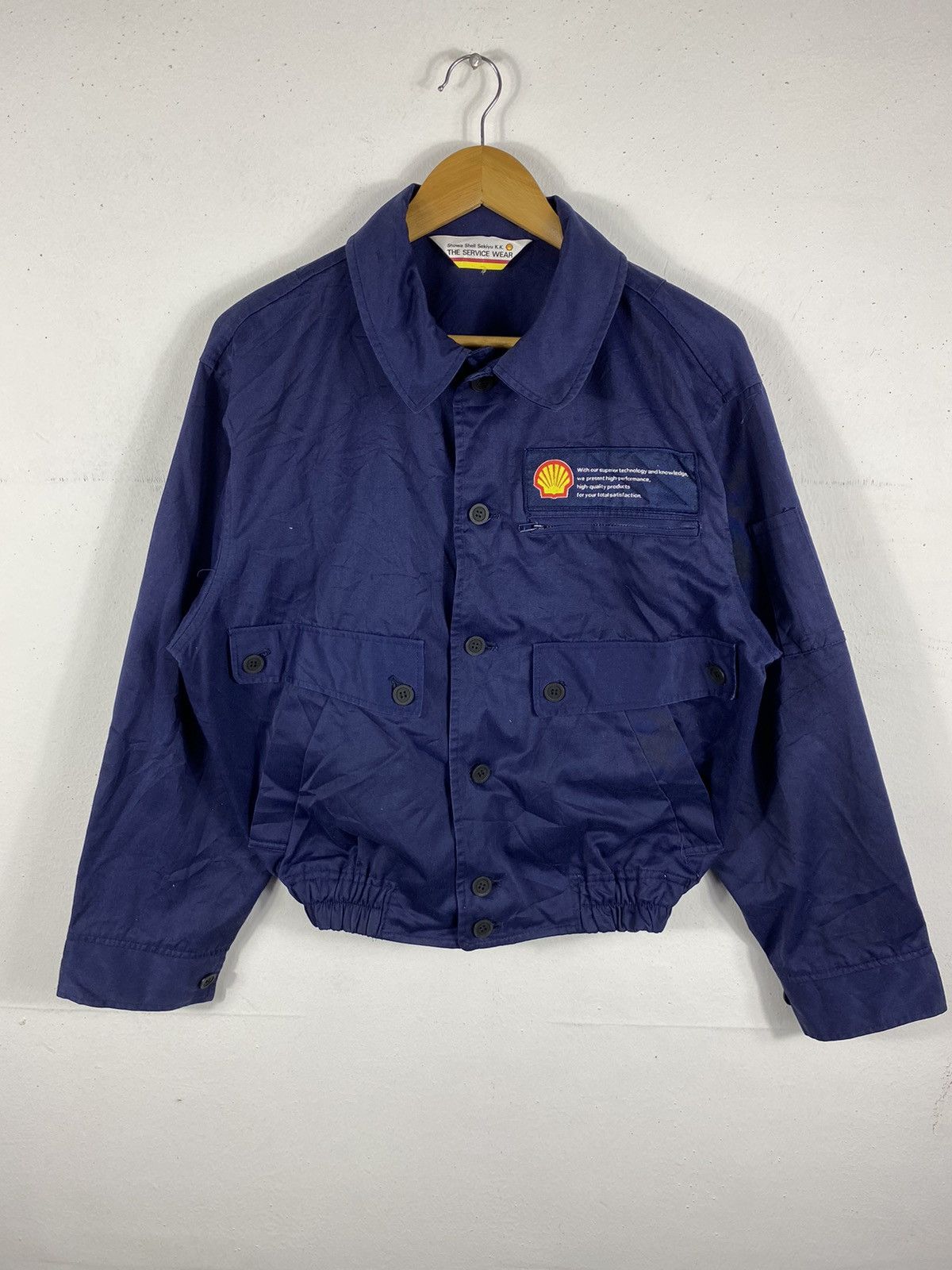 Japanese Brand Workwear Shell The Service Uniform Bomber Button Jacket Size US M / EU 48-50 / 2 - 1 Thumbnail