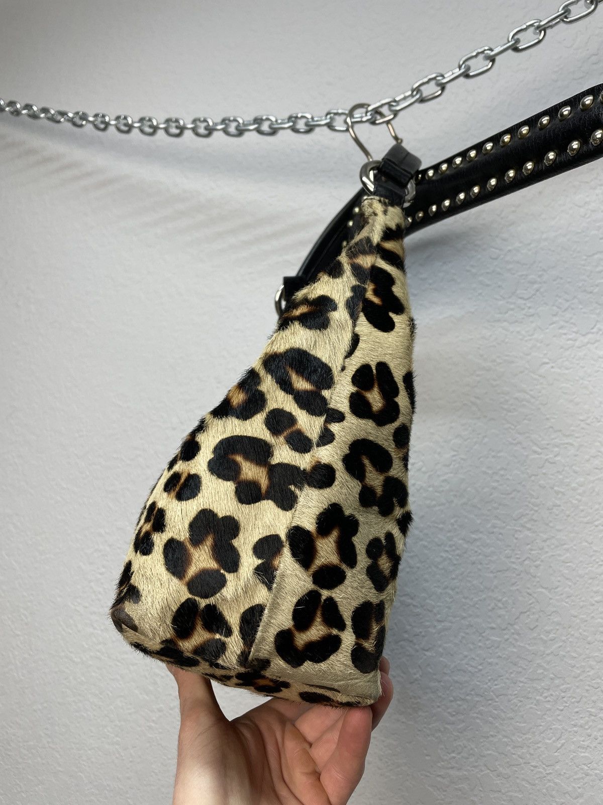 Guess Vintage Mancinelli Milano Leopard Baguette Shoulder Bag Hobo Size ONE SIZE - 10 Thumbnail