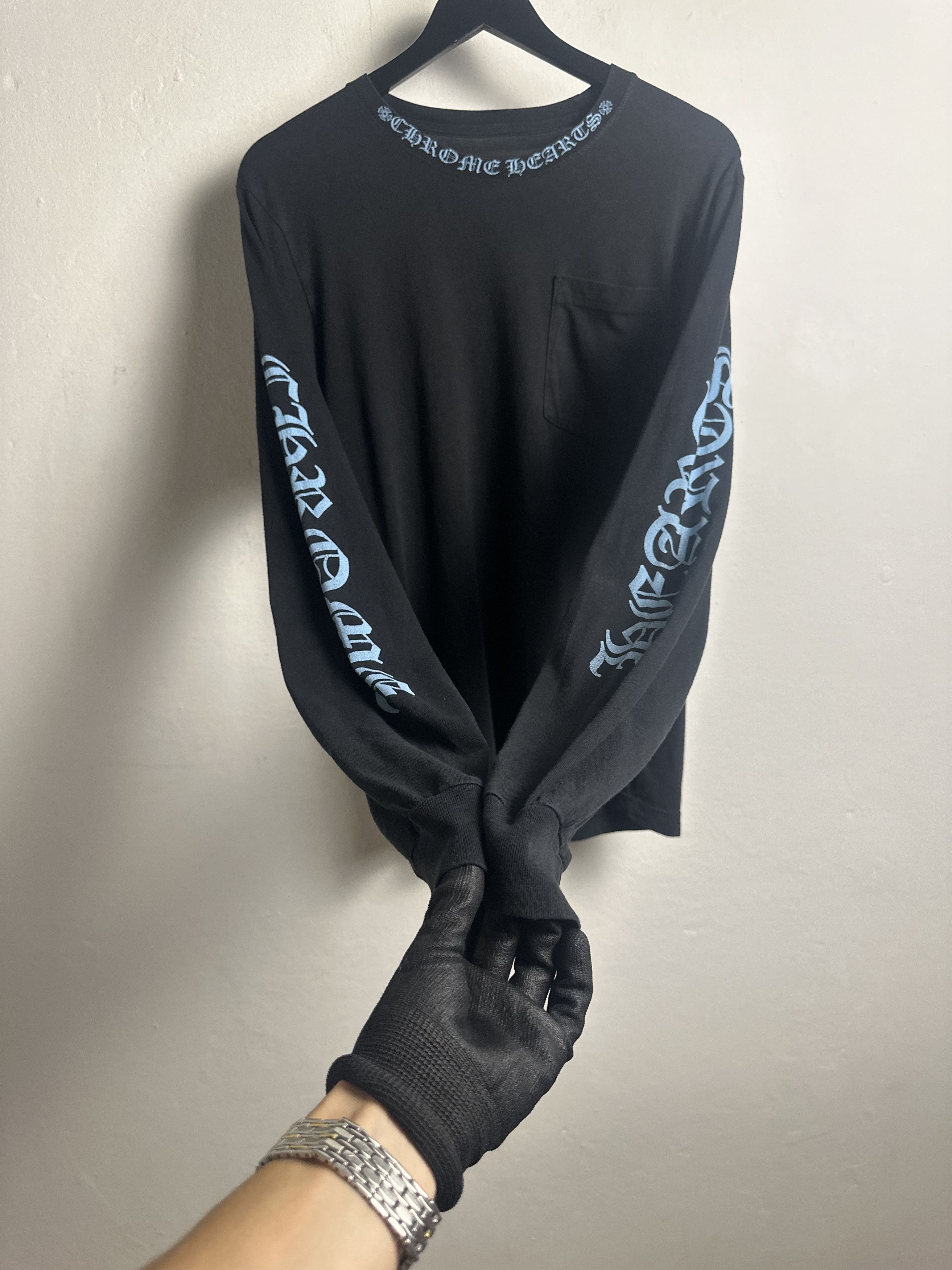 Chrome Hearts Chrome Hearts Blue Script Long Sleeve Size US M / EU 48-50 / 2 - 3 Thumbnail