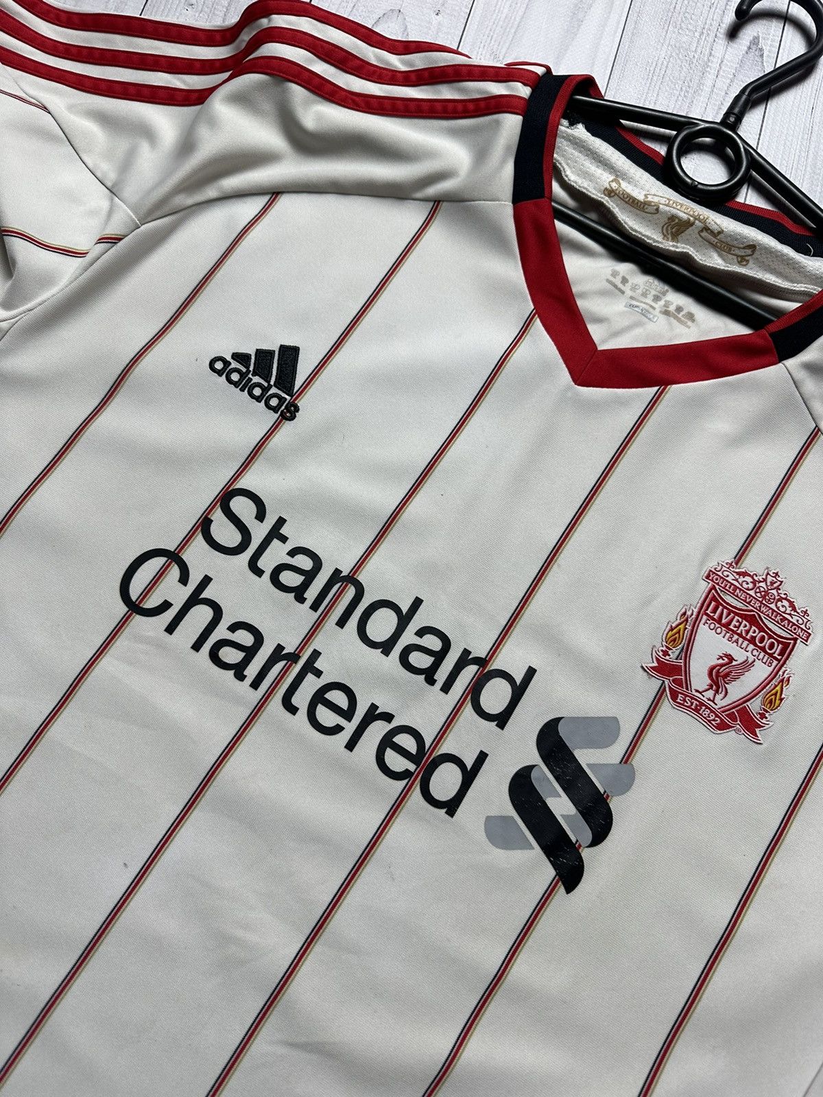 Adidas × Vintage Vintage adidas Liverpool soccer jersey long sleeve away rare Size US XXL / EU 58 / 5 - 6 Thumbnail