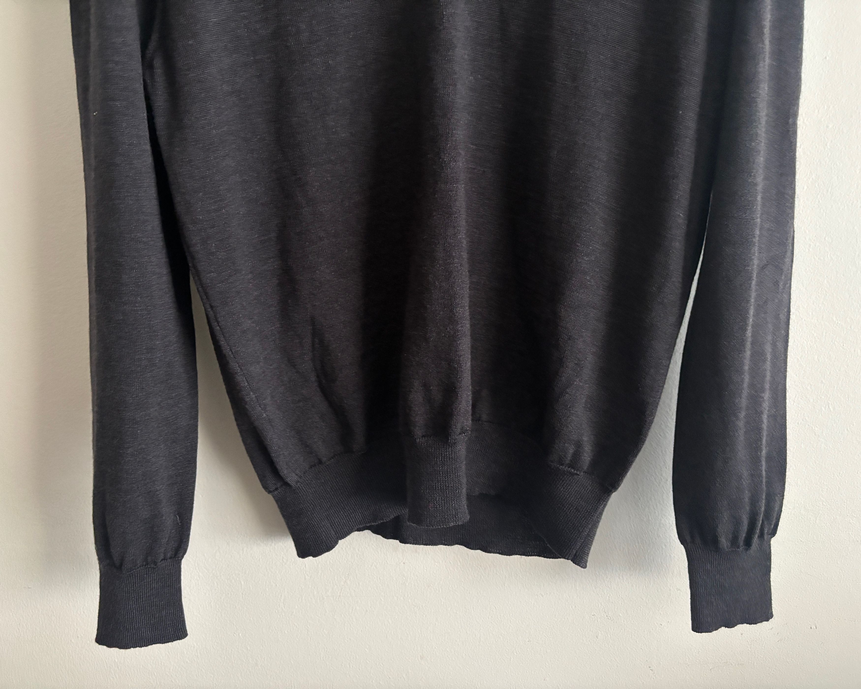 Dalmine $220 Grey Fine Merino Wool V-neck Wool Sweater - 42 / Large Size US L / EU 52-54 / 3 - 3 Thumbnail