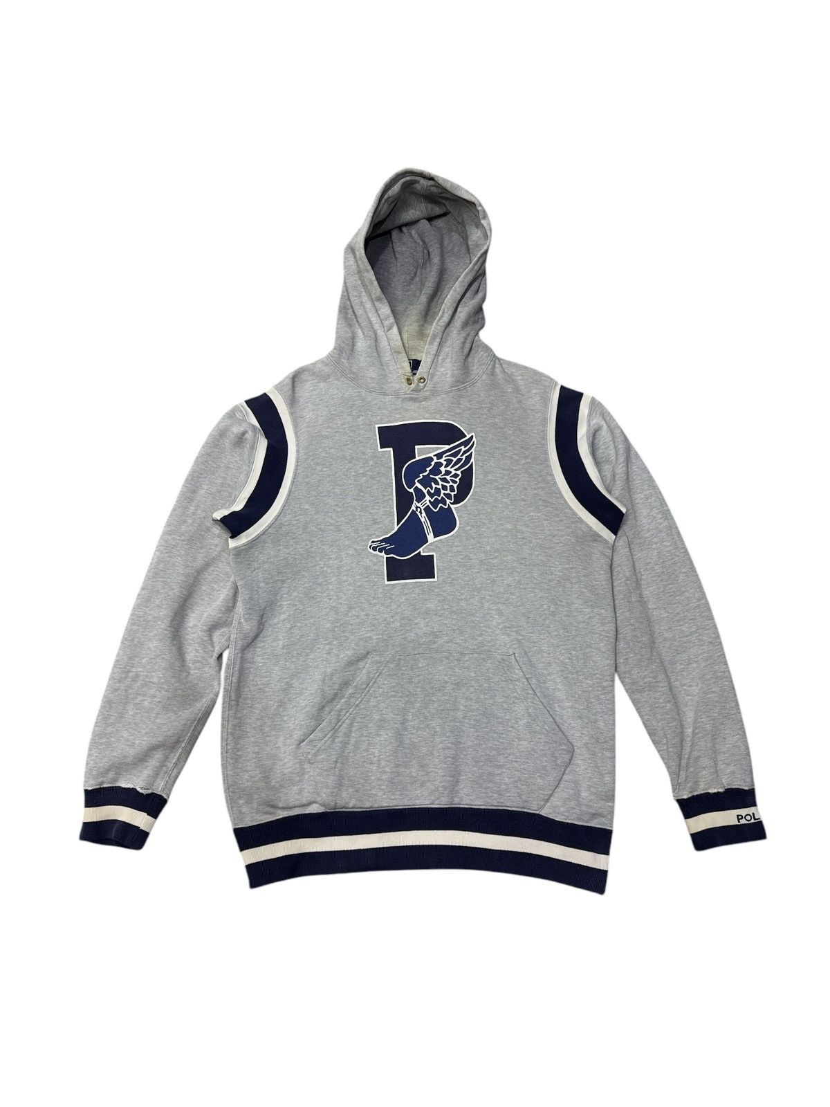 Polo Ralph Lauren VTG 1992 POLO P WINGS HOODIE JAPAN ORIGIN Size US L / EU 52-54 / 3 - 1 Thumbnail