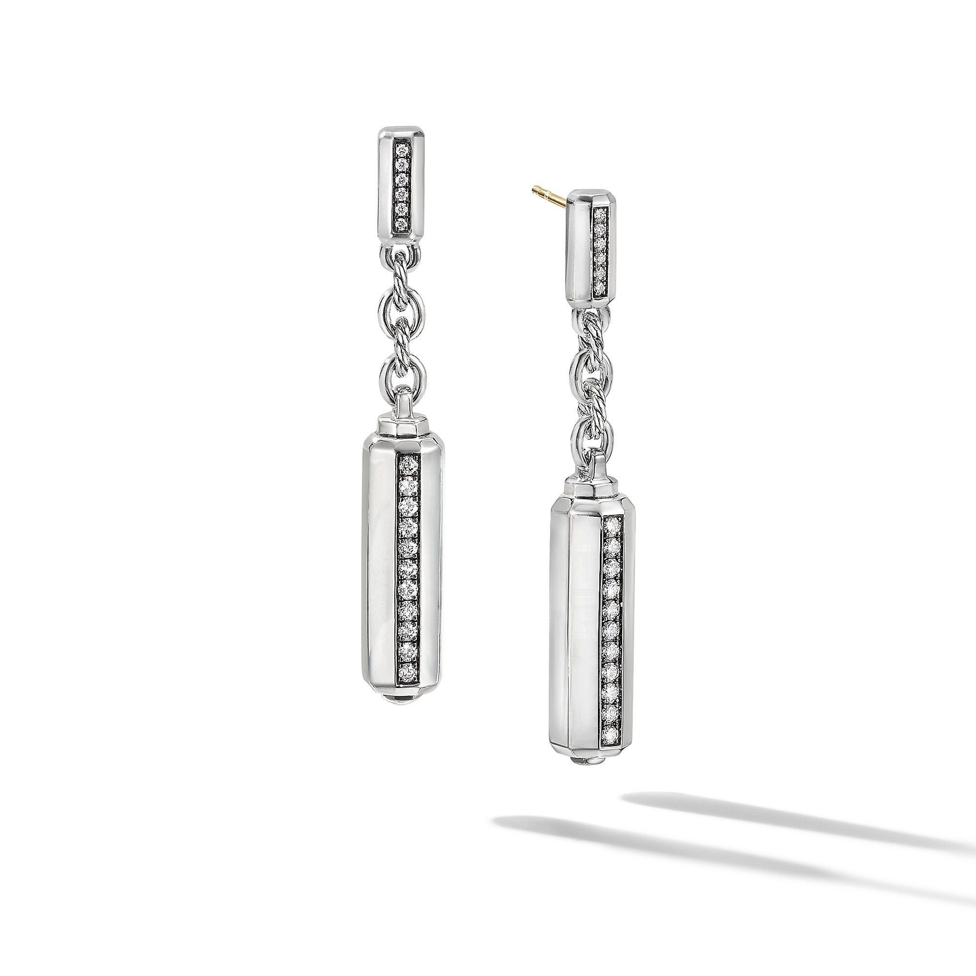 David Yurman o1w1db10525 E16488D Earrings in Silver with Pave Diamond Size ONE SIZE - 1 Preview