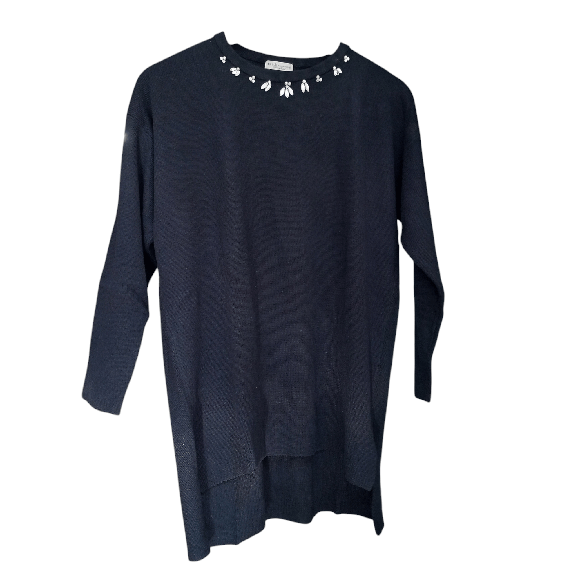 Japanese Brand × Vintage Earth Music & Ecology Black knitwear Sweatshirt Size L / US 10 / IT 46 - 1 Thumbnail