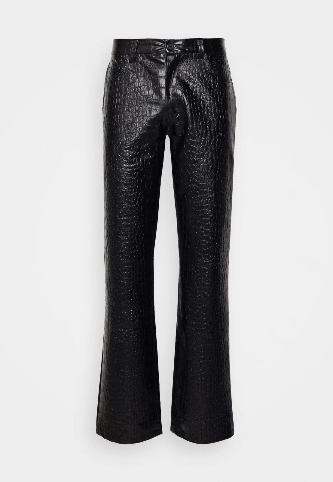 Viktor & Rolf !DS! SS23 Viktor & Rolf Crocodile Faux Leather Black Pants Size US 32 / EU 48 - 2 Thumbnail
