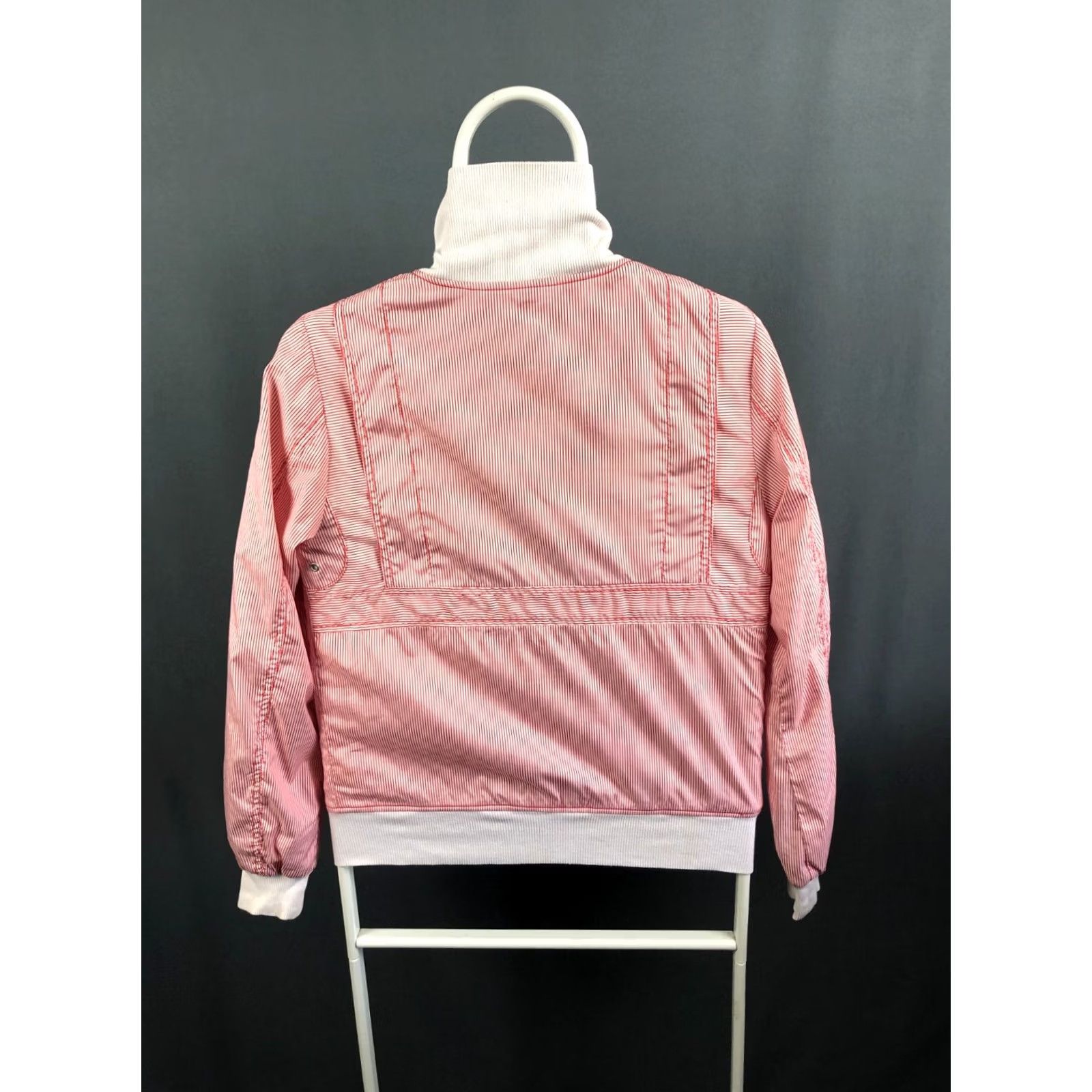 Diesel Diesel Windbreaker Full Zip Jacket Polyester Men XS White Striped Jacket Windbreaker Diesel Men XS White Striped Size US XS / EU 42 / 0 - 2 Thumbnail