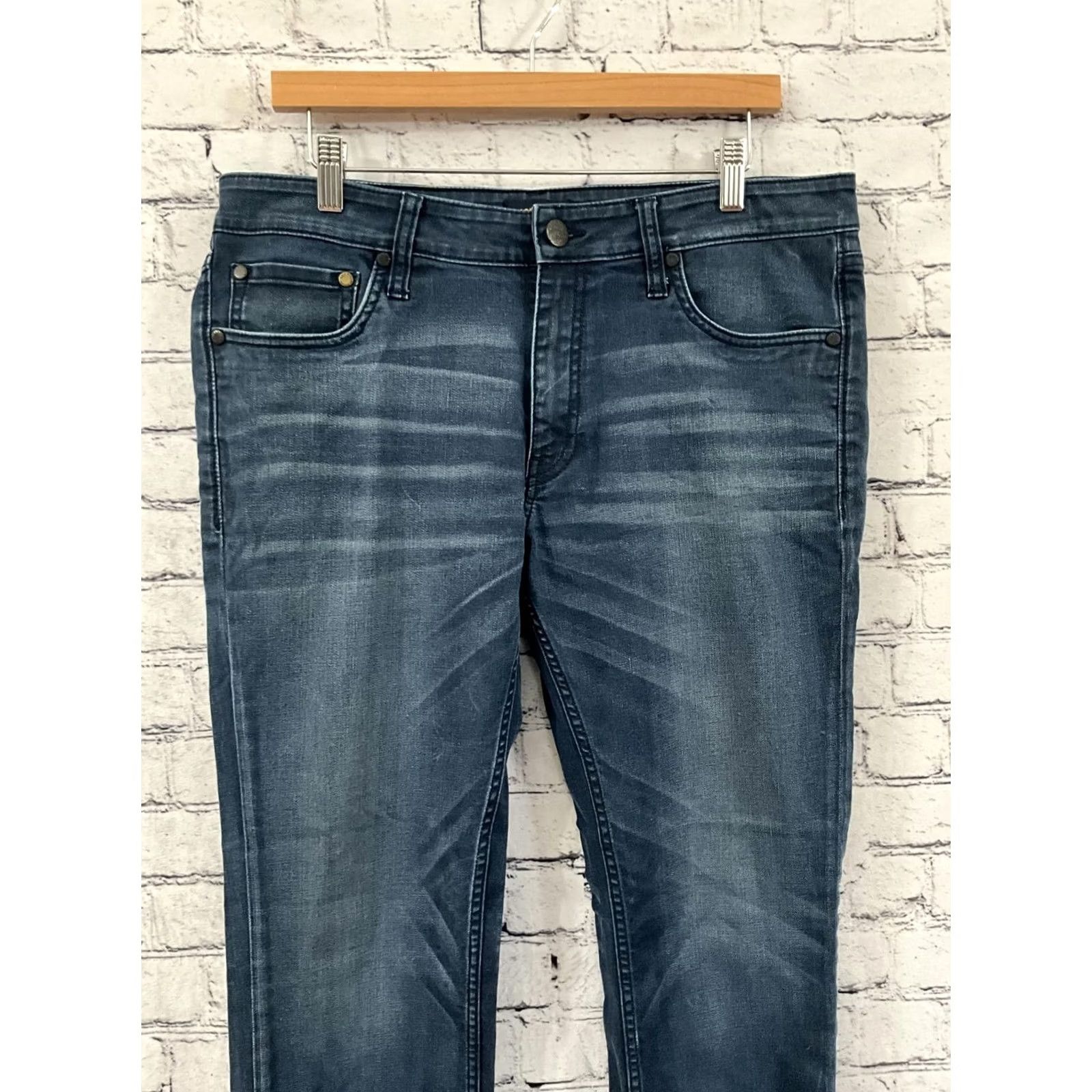 Jack & Jones VINTAGE Jack & Jones Skinny Fit Jeans 36x34 Denim Blue Men Regular 36 34 Jeans Mens Skinny Comfort Casual Solid 90s? Size US 36 / EU 52 - 4 Thumbnail