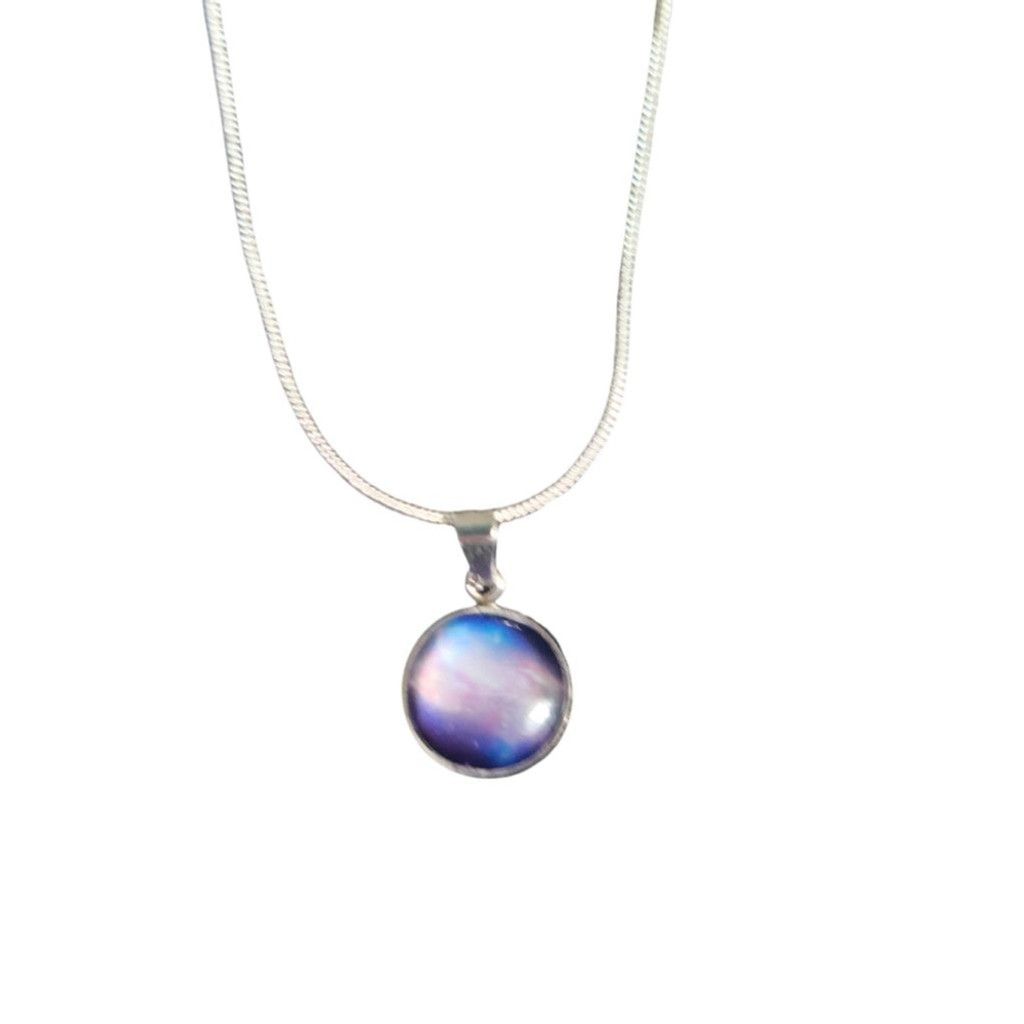 Handmade 925 Sterling Silver nebula galaxy necklace Size ONE SIZE - 1 Thumbnail