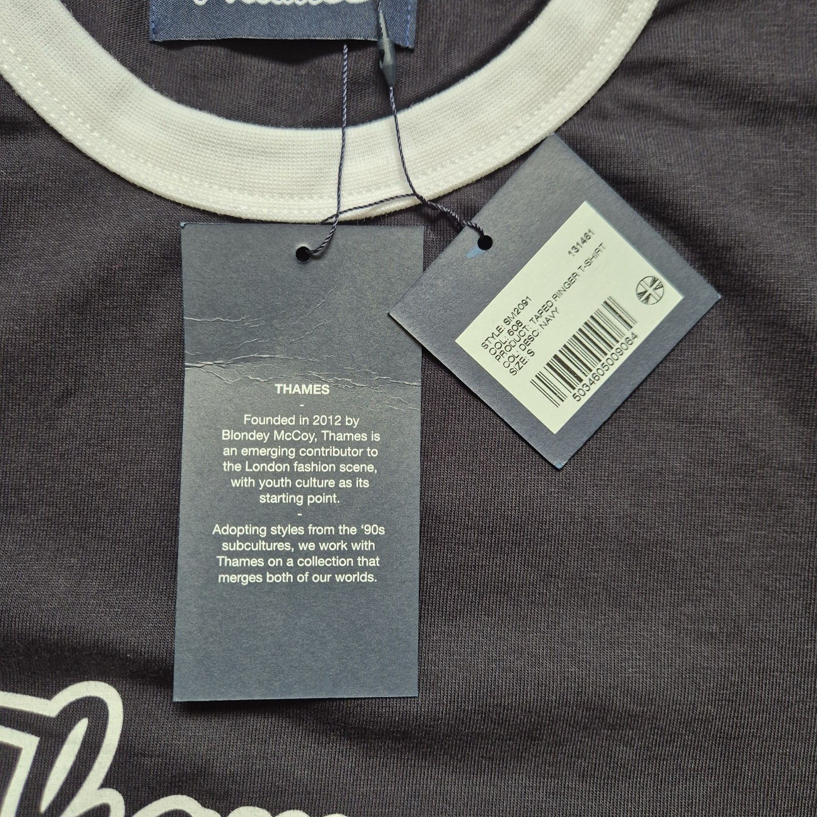 Thames Thames x Fred Perry Ringer Tee Navy Small Brand New SS19 Size US S / EU 44-46 / 1 - 5 Thumbnail