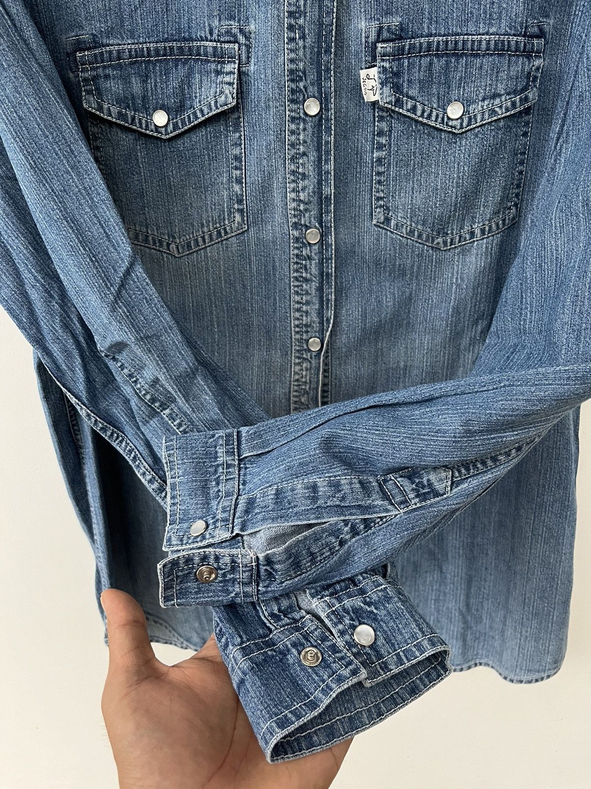Jean Paul Gaultier Vintage JPG Cowboy Denim Shirt Size US XXL / EU 58 / 5 - 5 Thumbnail
