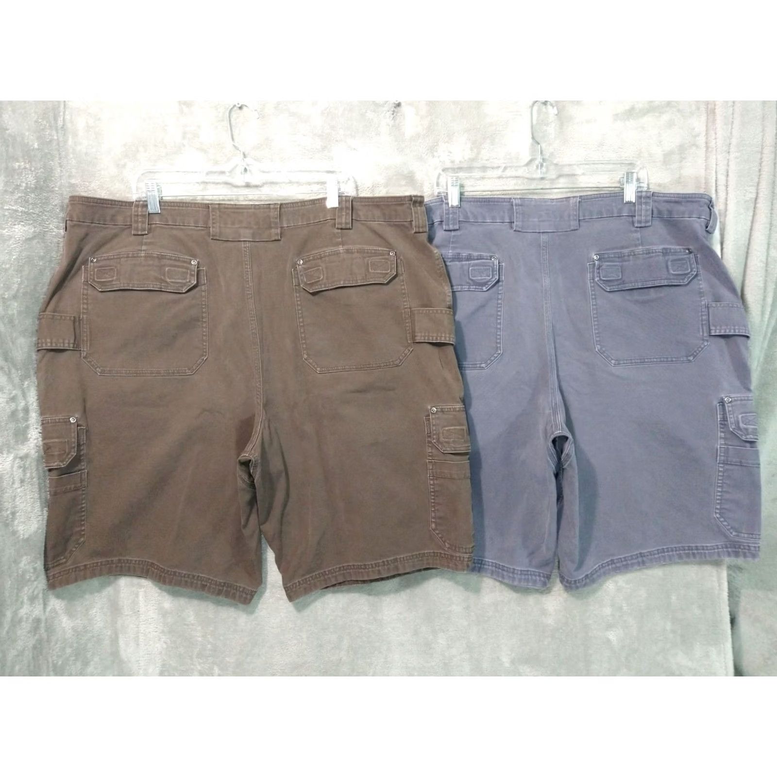 Duluth Trading Company Duluth Trading Co. Mens Cargo Shorts 48 x 12 Flex Fire Hose Stretch Lot of 2 Casual Workwear Outdoor Solid Multi Canvas Size US 32 / EU 48 - 2 Thumbnail