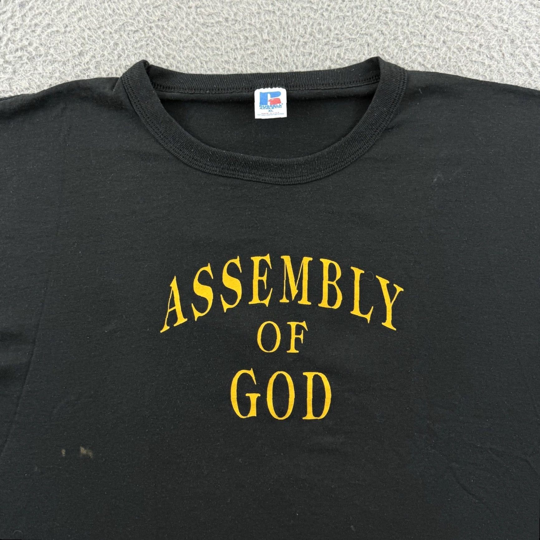 Russell Athletic VINTAGE Russell Athletic Shirt Mens XL Black Short Sleeve 80s 90s Jesus Graphic Print Size US XL / EU 56 / 4 - 3 Thumbnail