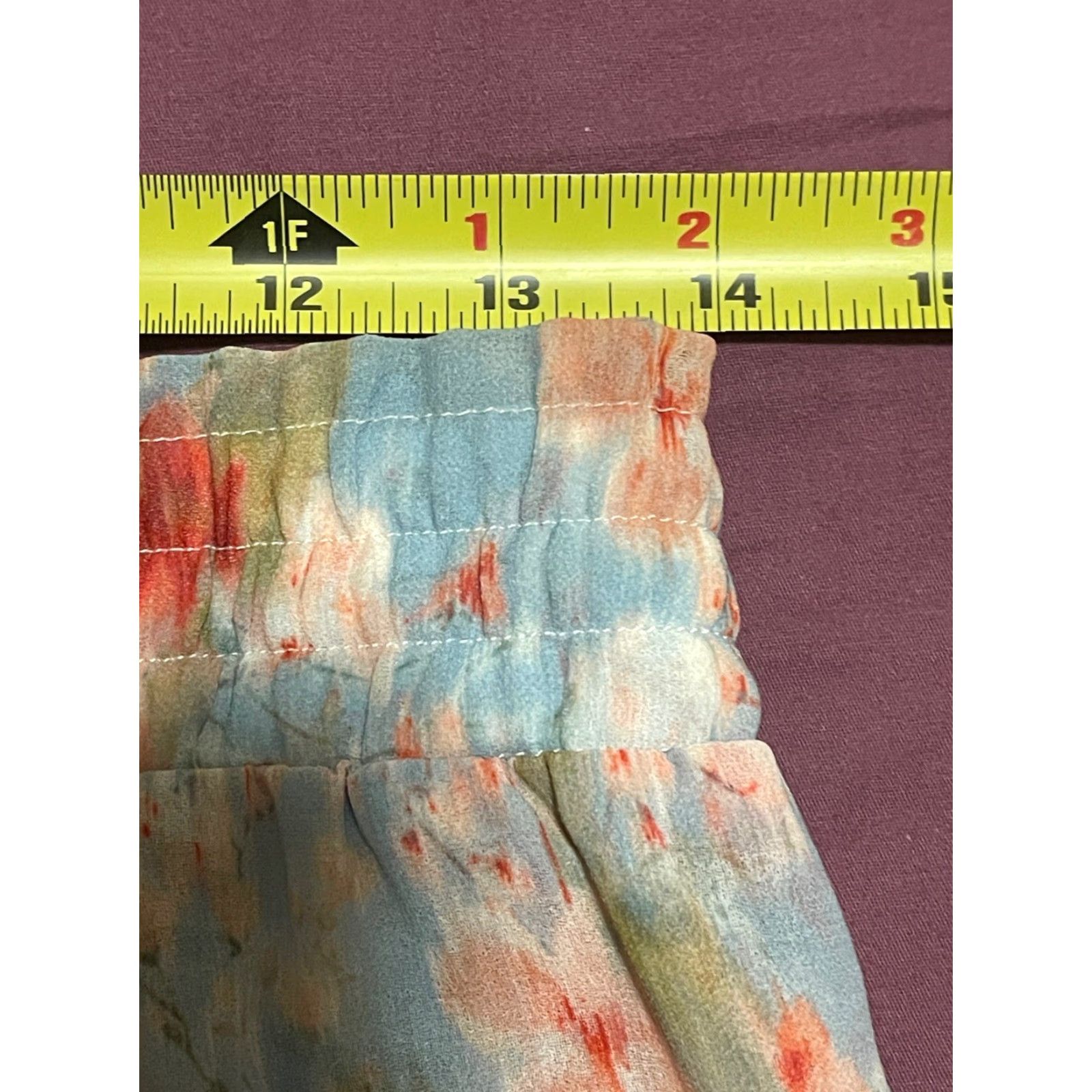 MISA Los Angeles MISA LOS ANGELES Skirt Women Midi Chiffon Floral Blue Ruffle Asymmetrical M Multicolor Size 32" / US 10 / IT 46 - 5 Thumbnail