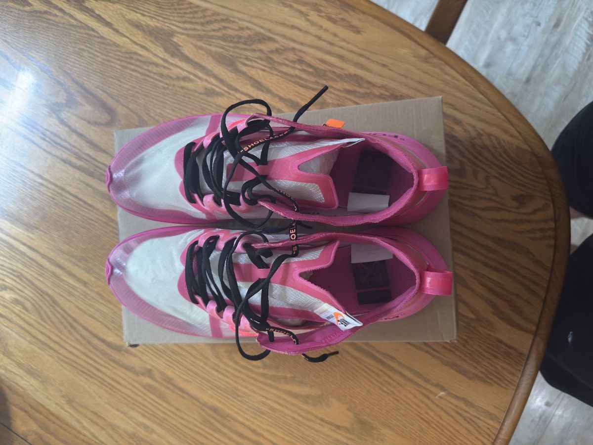 Nike × Off-White Pink tulip off white zoom fly Size US 12 / EU 45 - 8 Thumbnail