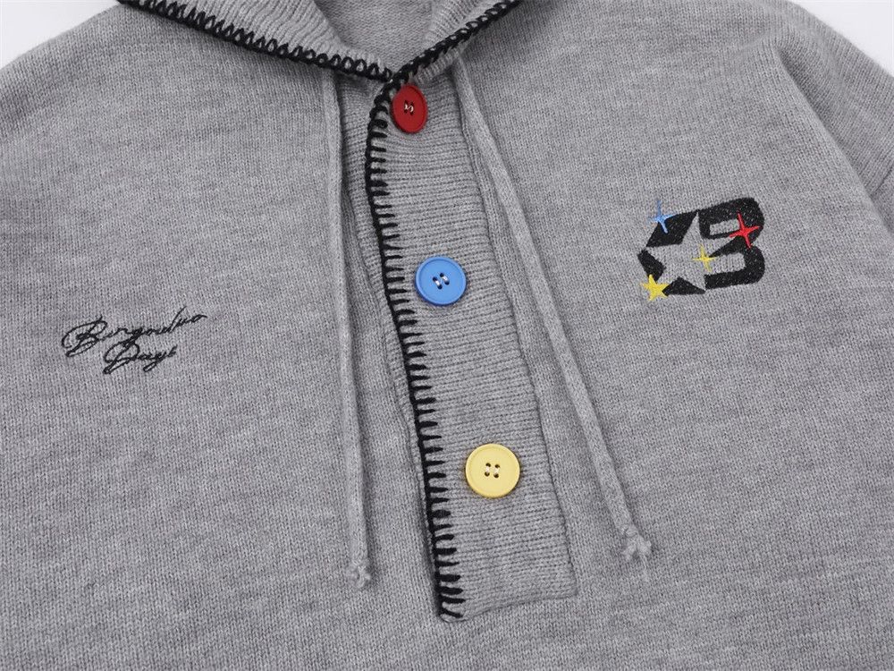 Vintage Men's retro loose casual knitted hooded sweater Size US M / EU 48-50 / 2 - 4 Thumbnail