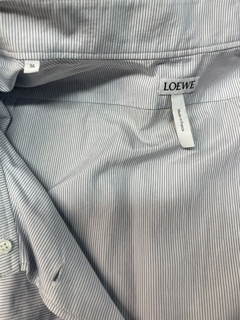 Loewe LOEWE Light-colored striped long-sleeved shirt Size XS / US 0-2 / IT 36-38 - 4 Thumbnail