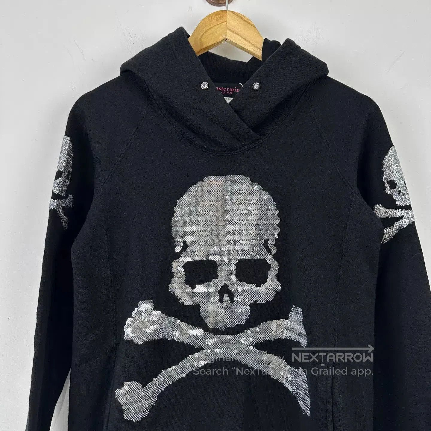Mastermind Japan Black Sequin Skull Crossbones Hoodie. Size US XS / EU 42 / 0 - 4 Thumbnail