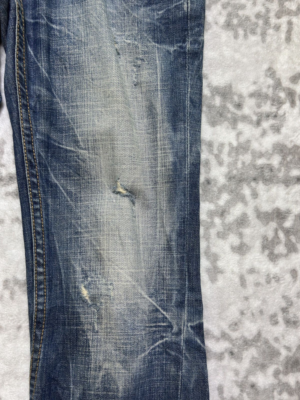 Japanese Brand Lolita Y2K Japanese Flare Zip Back Pocket Concert Club Denim Size US 32 / EU 48 - 7 Thumbnail