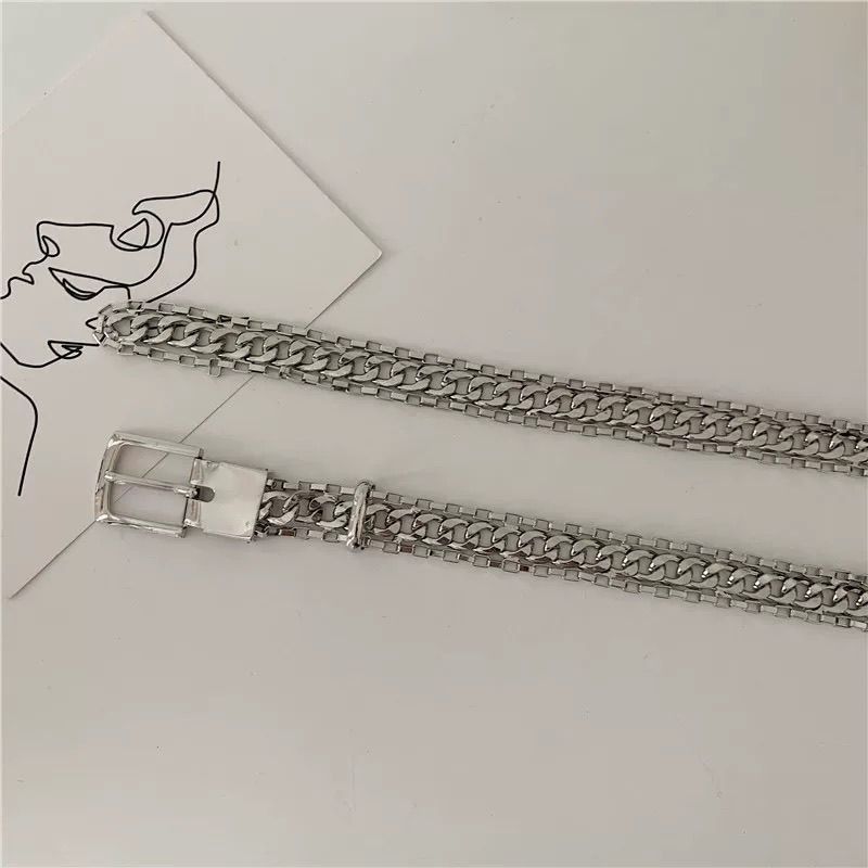 Designer New Design Vintage Belt Riveted Belts Menswear Accessories Size ONE SIZE - 5 Thumbnail
