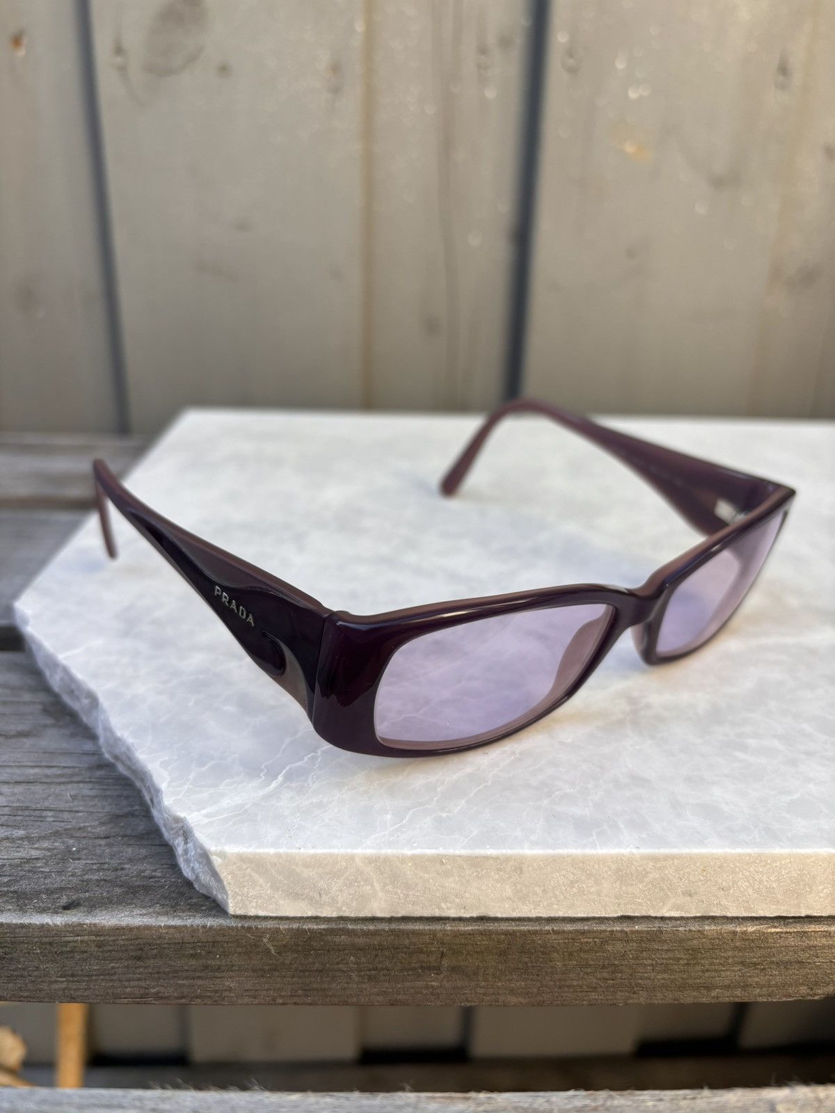 Designer × Prada × Vintage 2000s Prada Sunglasses Pink Flame Tribal Y2K Tiny Hadid Core Size ONE SIZE - 3 Thumbnail