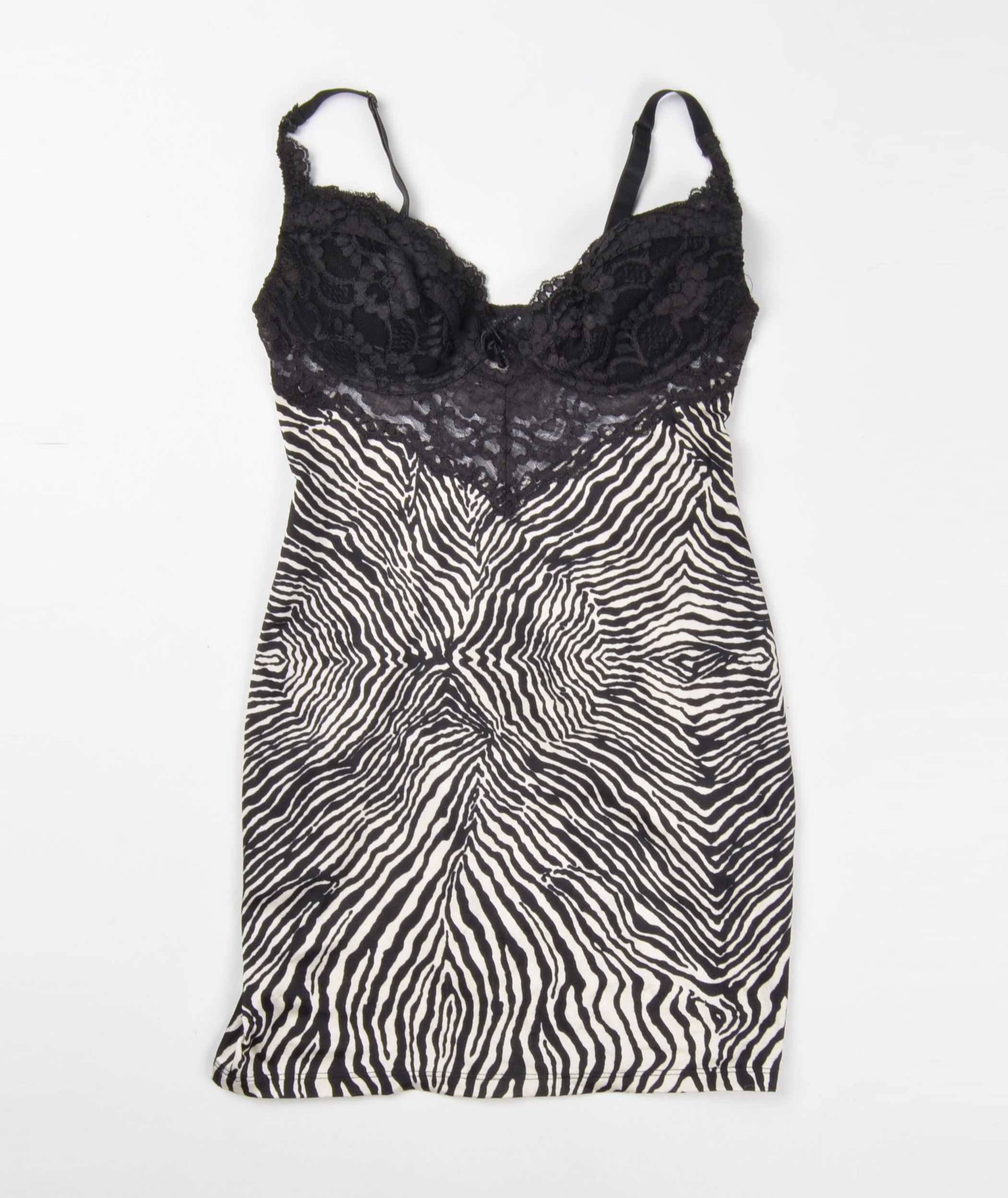 Victoria's Secret Victorias Secret Y2K Glam Zebra Lace Bra Mini Sleep Dress Size XS / US 0-2 / IT 36-38 - 4 Thumbnail