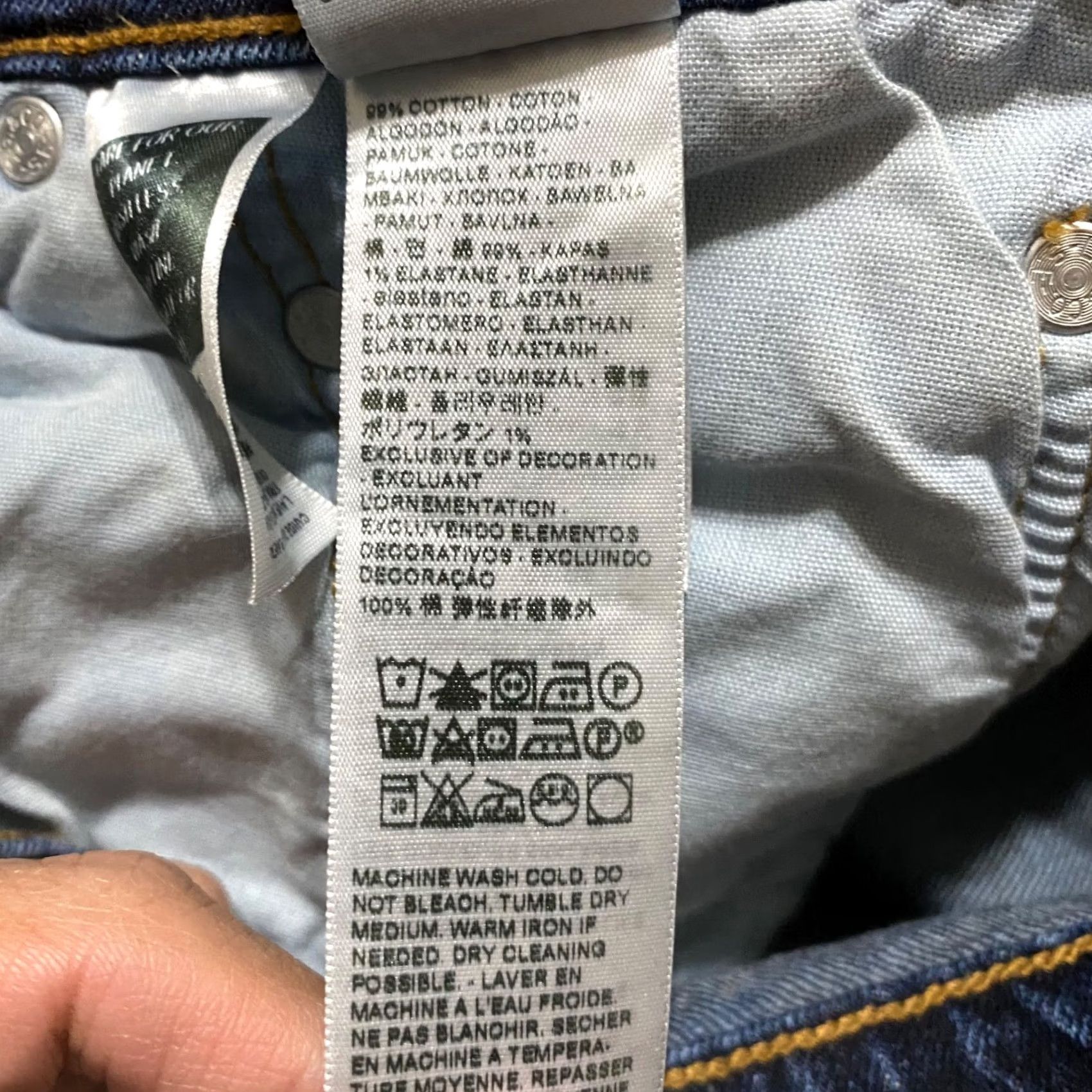 Levi's Levi's 501 Jeans Mens sz 26x28 Dark Wash Blue Denim Straight High Rise Size US 26 / EU 42 - 4 Thumbnail