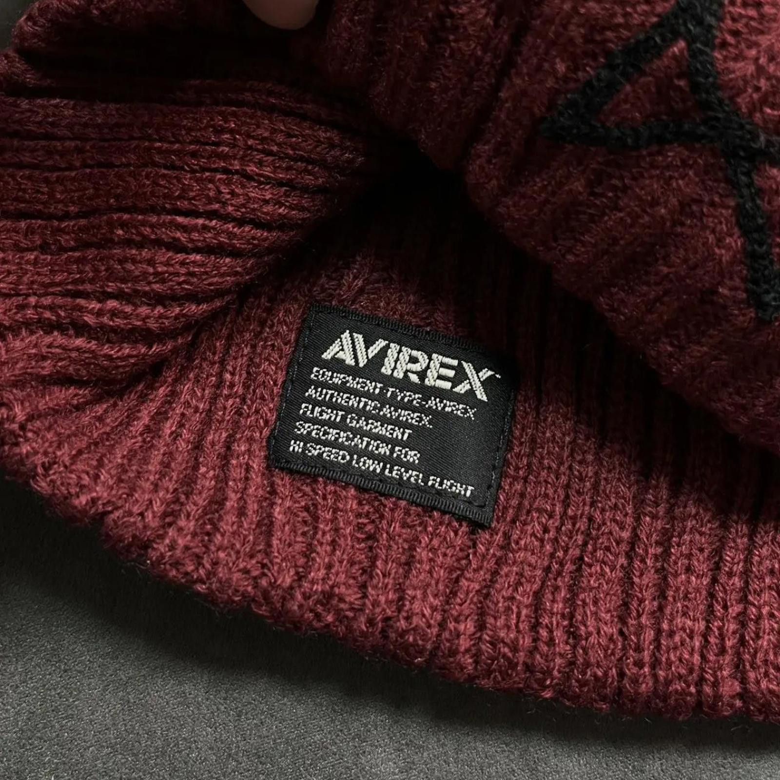 Avirex Deadstock Vintage Avirex Burgundy No Cuff Knit Beanie Hat OS Size ONE SIZE - 5 Thumbnail