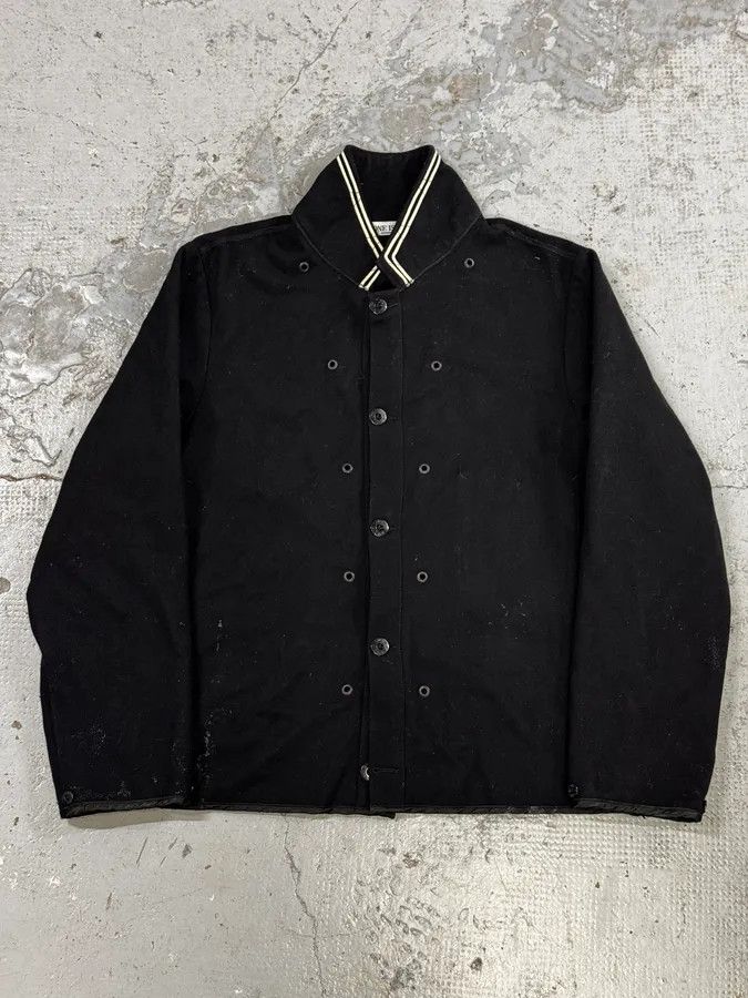 Stone Island Stone Island Black Wool Sailor Bomber Jacket Size US L / EU 52-54 / 3 - 1 Thumbnail