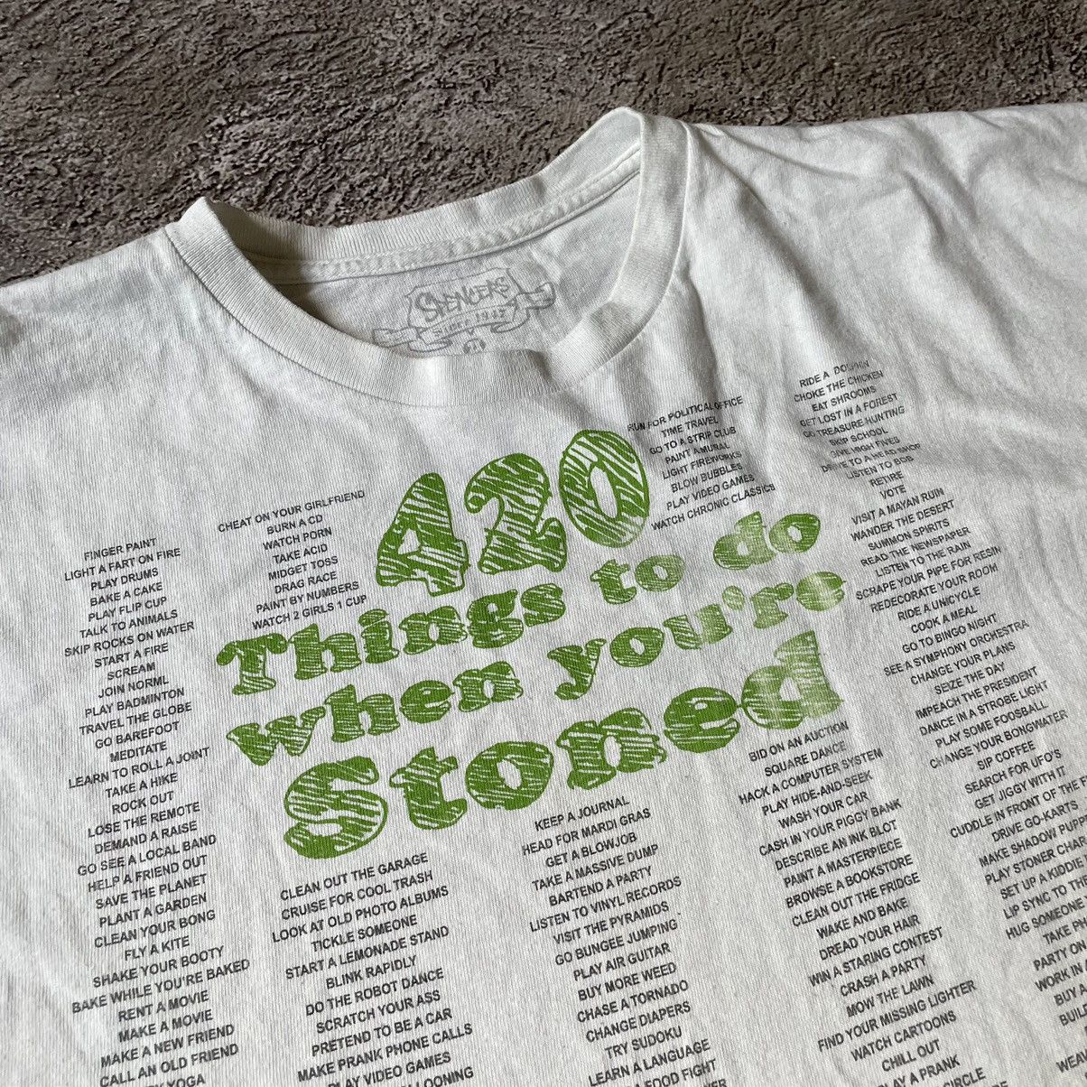 Vintage Vintage Y2K Sun Faded 420 Graphic Tee Cream Oversized XXL Size US XXL / EU 58 / 5 - 6 Thumbnail