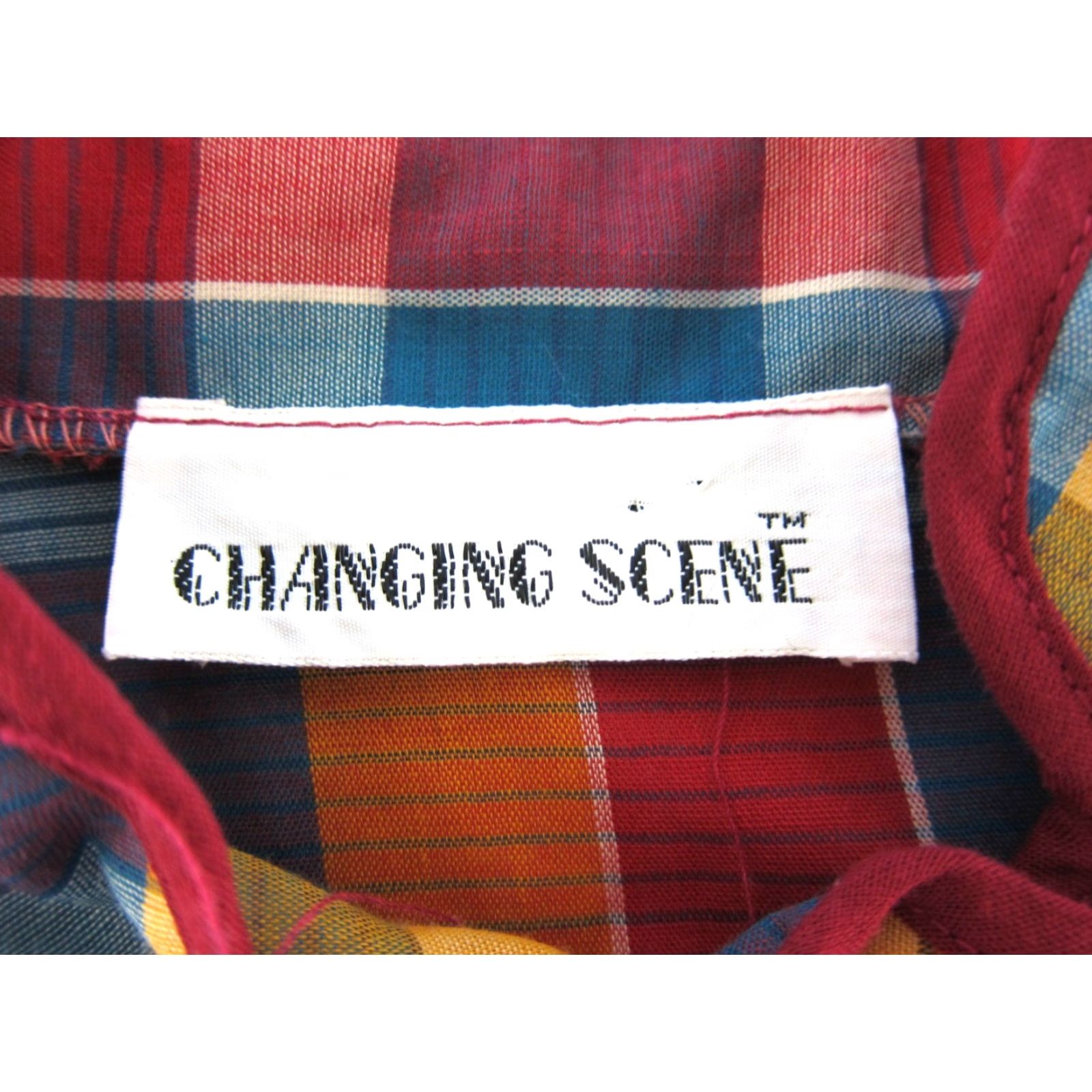 Vintage VINTAGE Changing Scene Blouse Shirt XS Women Plaid Long Sleeve Button Up Red Spring Summer Fall Vintage Size XS / US 0-2 / IT 36-38 - 3 Thumbnail