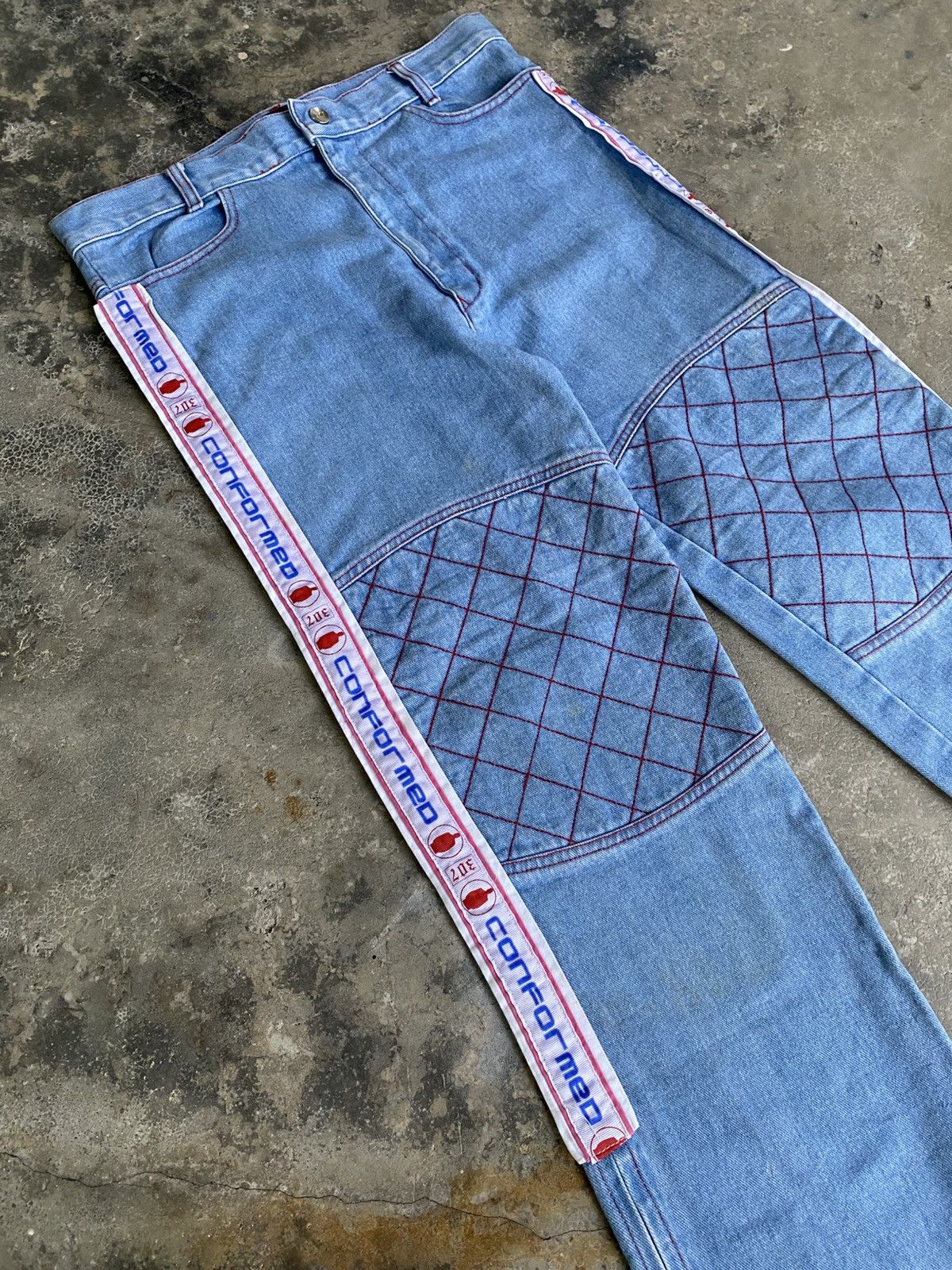 Japanese Brand M.Y.OB NYC Rappers style Jeans with Zipper Leg Size US 34 / EU 50 - 2 Thumbnail