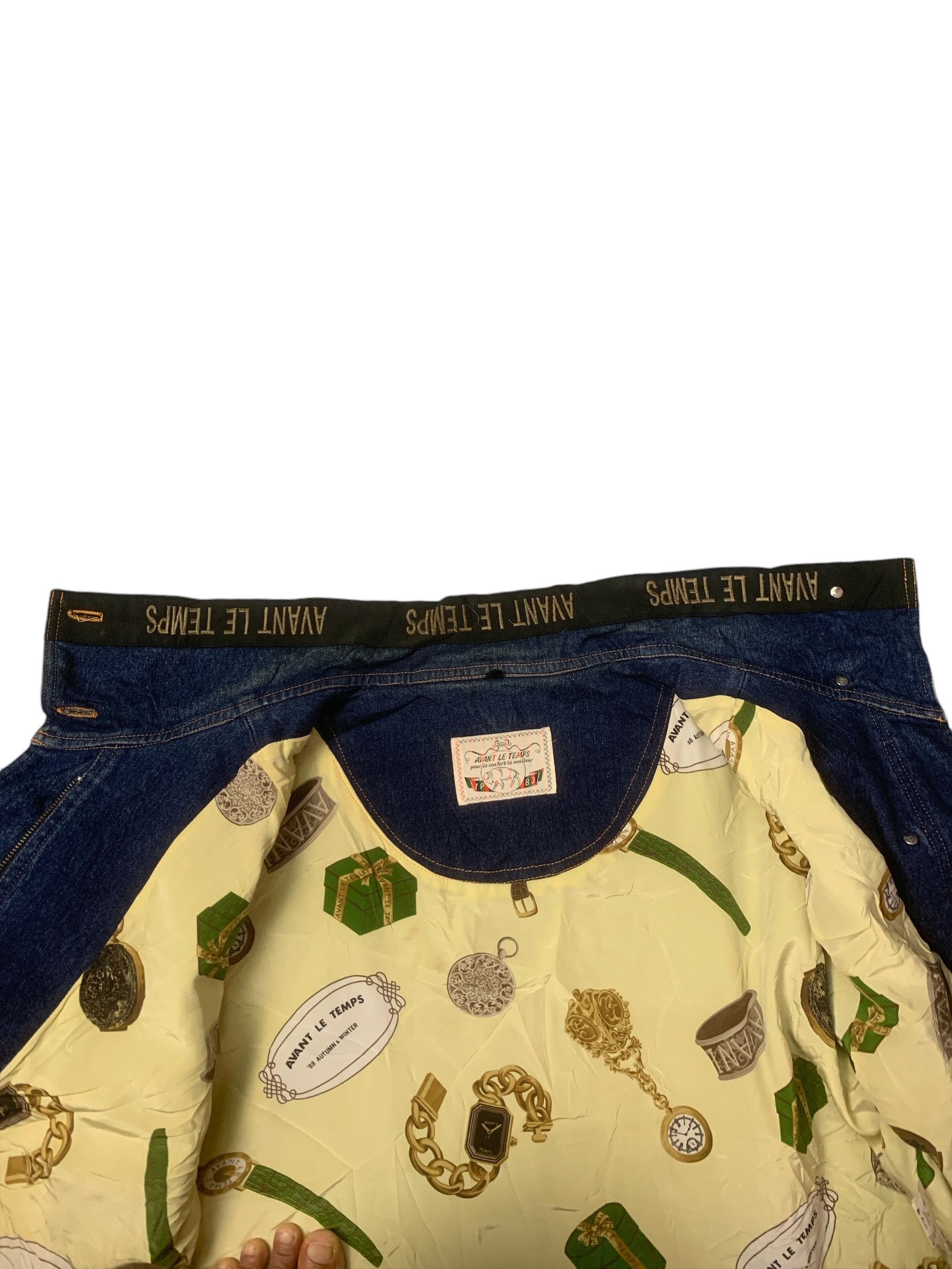 Designer Rare Design Vintage Avant Le Temps Denim Jackets Size XXL / US 16-18 / IT 52-54 - 8 Thumbnail