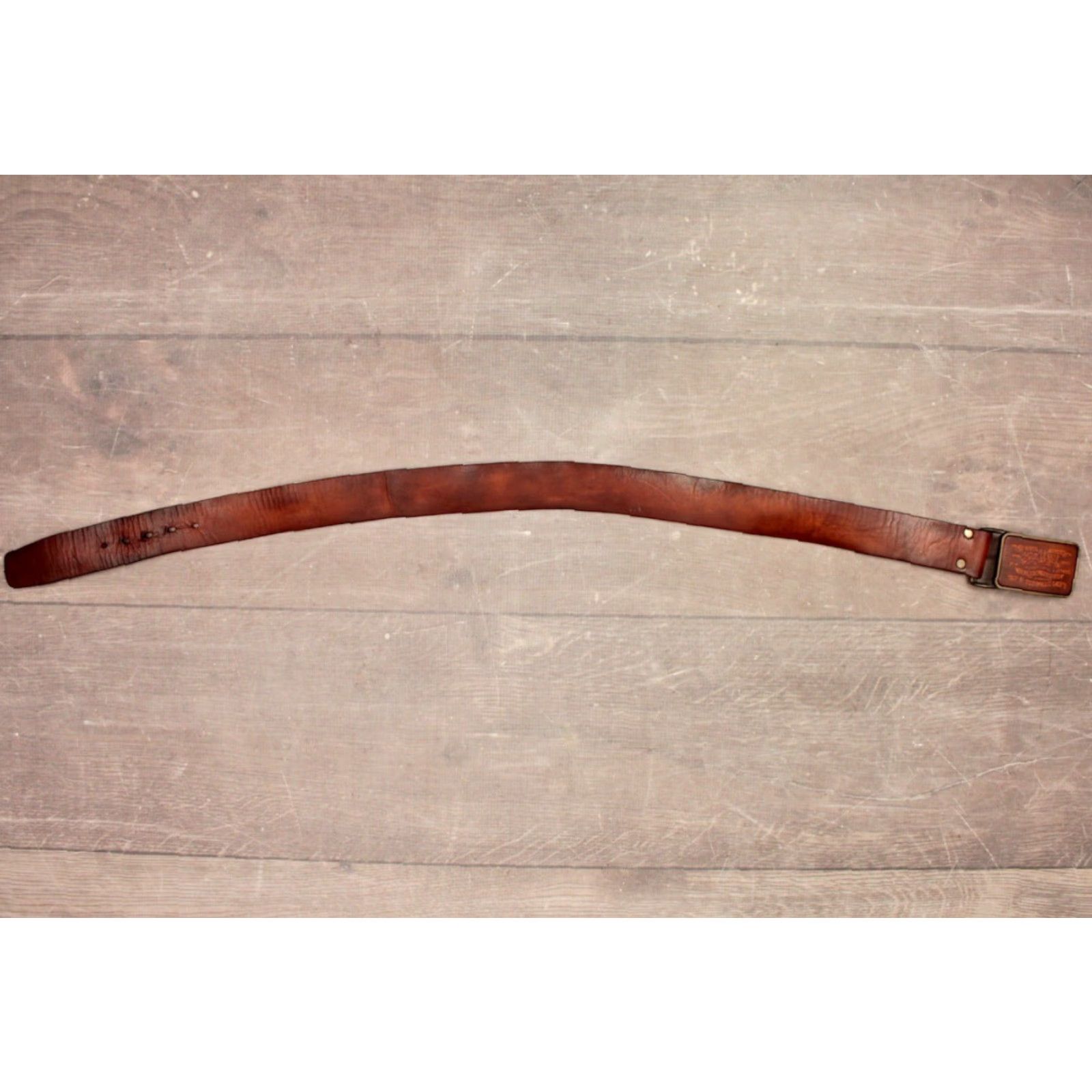 Levi's VINTAGE Levi's Belt Casual Leather Size 32 Brown 1970s 70s Levi Strauss Mens Belt Size ONE SIZE - 3 Thumbnail
