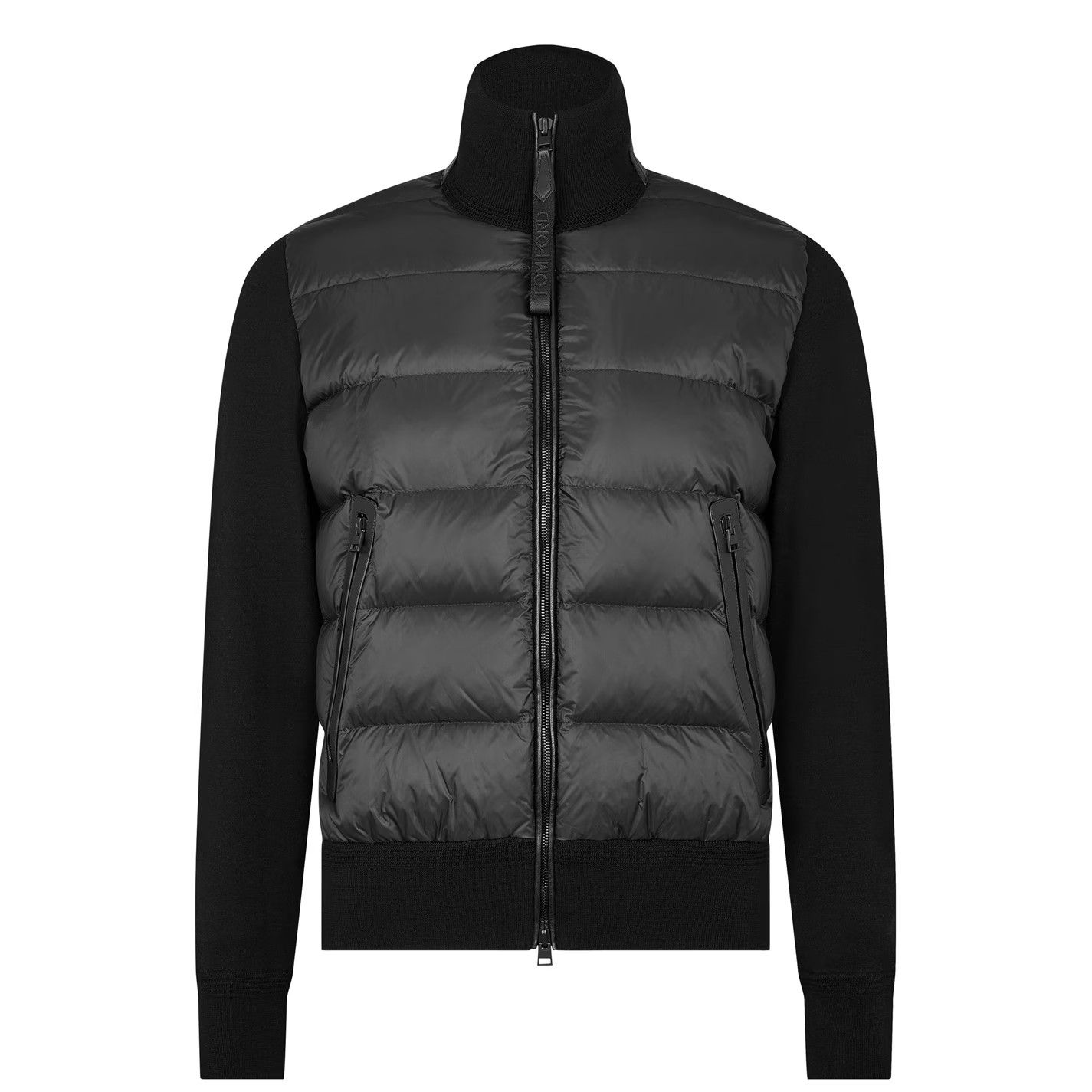 o1g2r1mq0724 Down Front Zip Up Jackets in Black