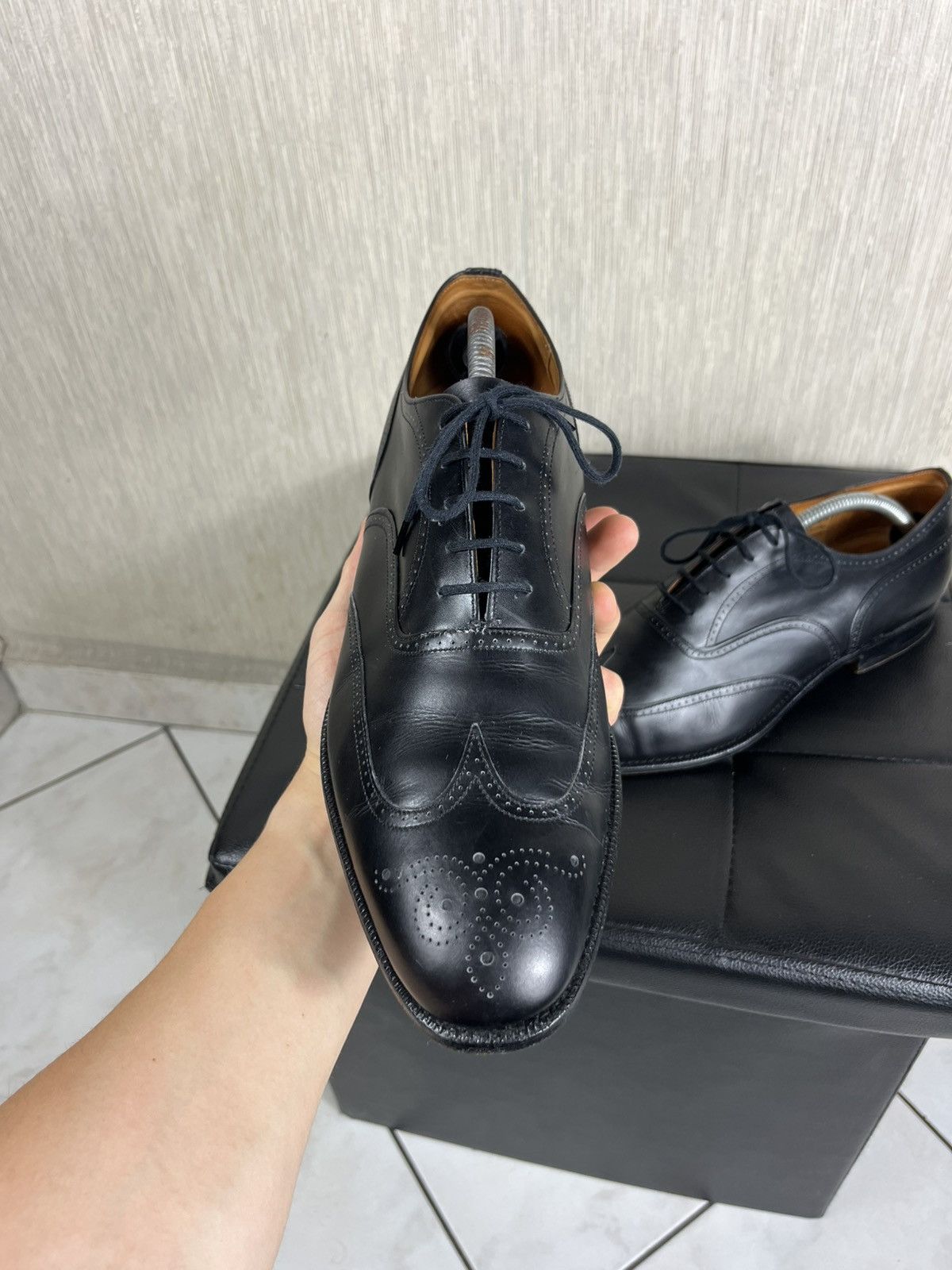 Church's × Vintage Vintage Church’s oxford brogues bordeaux leather shoes Size US 11.5 / EU 44-45 - 5 Thumbnail