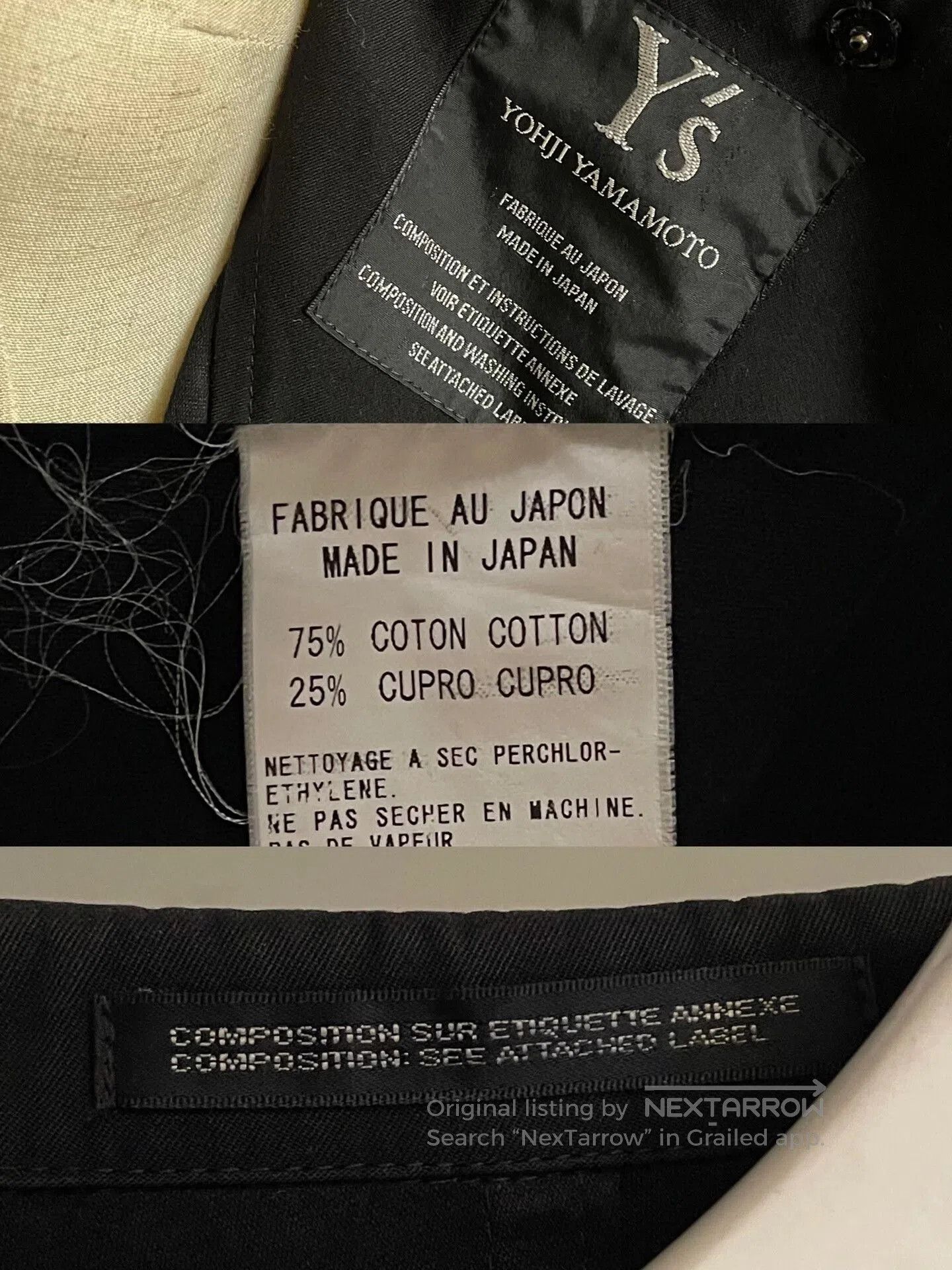 Y's Yohji Yamamoto Deconstructed Jacket. Size M / US 6-8 / IT 42-44 - 5 Thumbnail