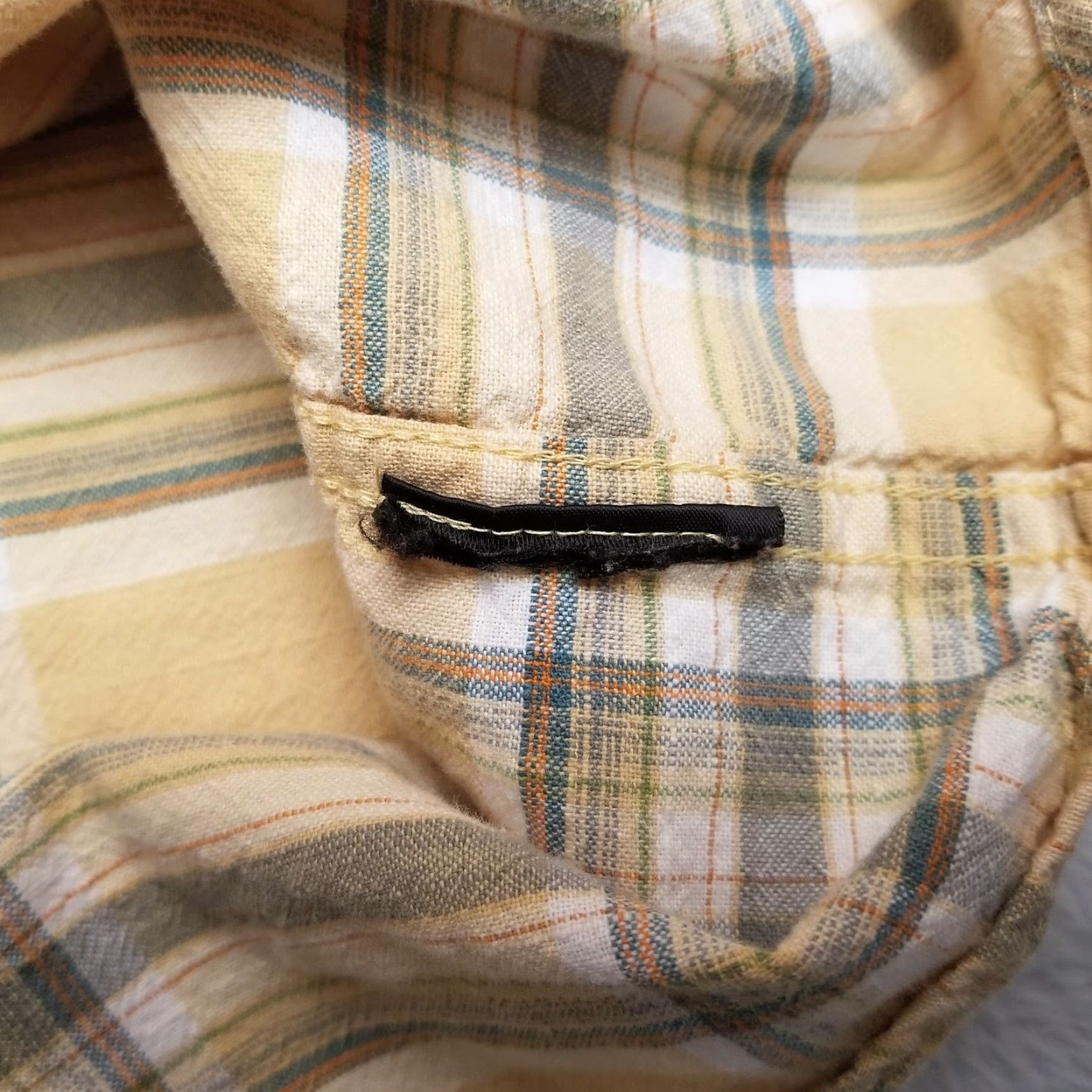 Vintage VINTAGE RedHead Shirt Mens L Beige Plaid 100% Cotton Short Sleeve Casual Outdoor Size US L / EU 52-54 / 3 - 3 Thumbnail
