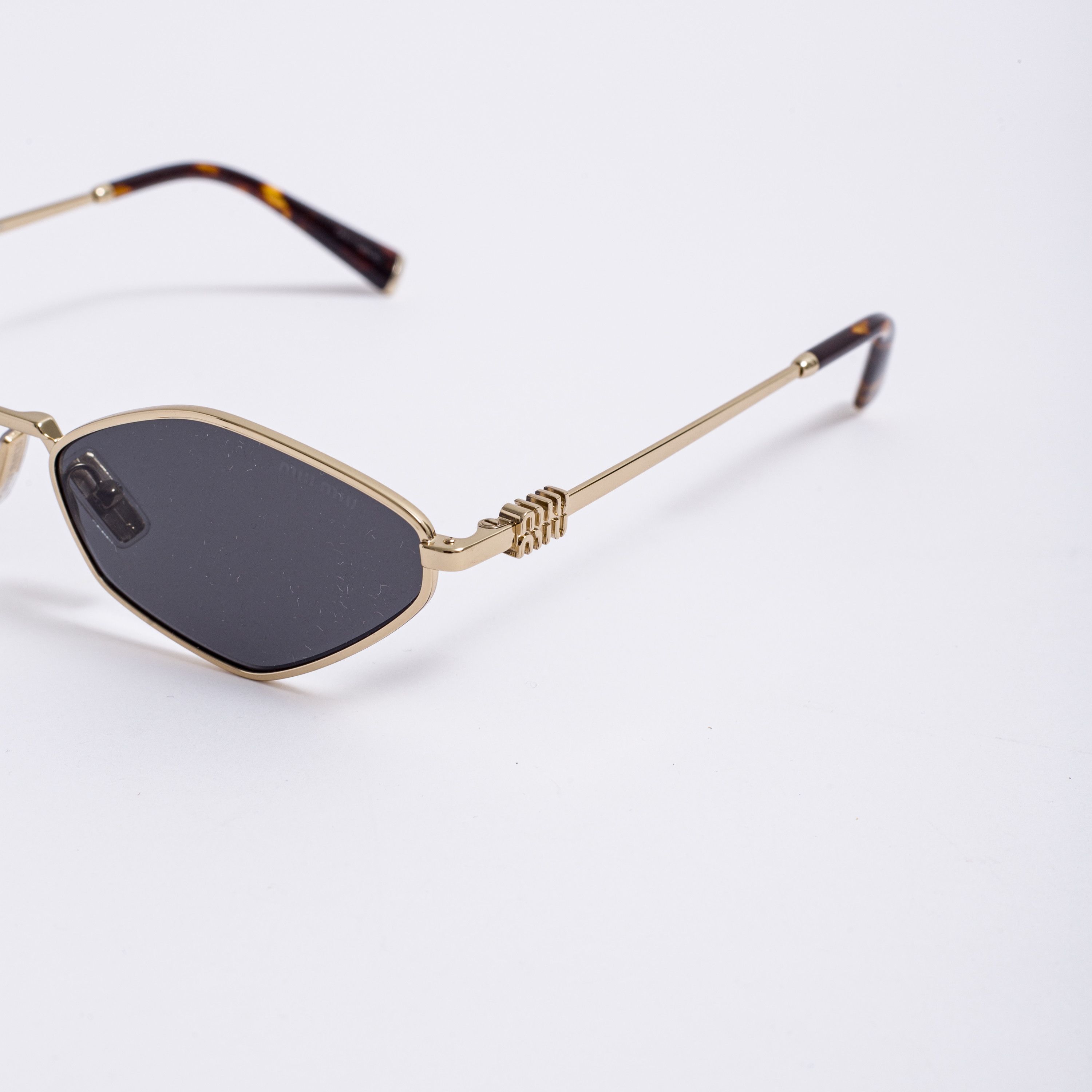 ミミ Miu Miu NEW MIU MIU MU56ZS ZVN5S0 Pale Gold Dark Grey