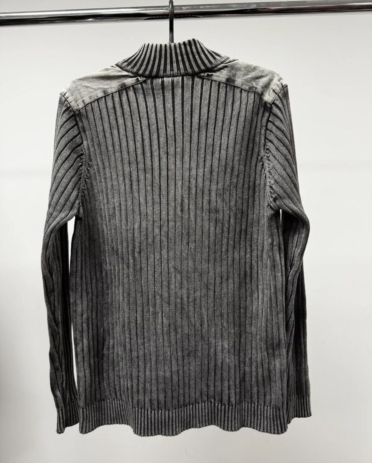 Japanese Brand × Vintage Here + There Vintage Y2K Avant Garde Zip Sweater Striped Size US XS / EU 42 / 0 - 3 Thumbnail