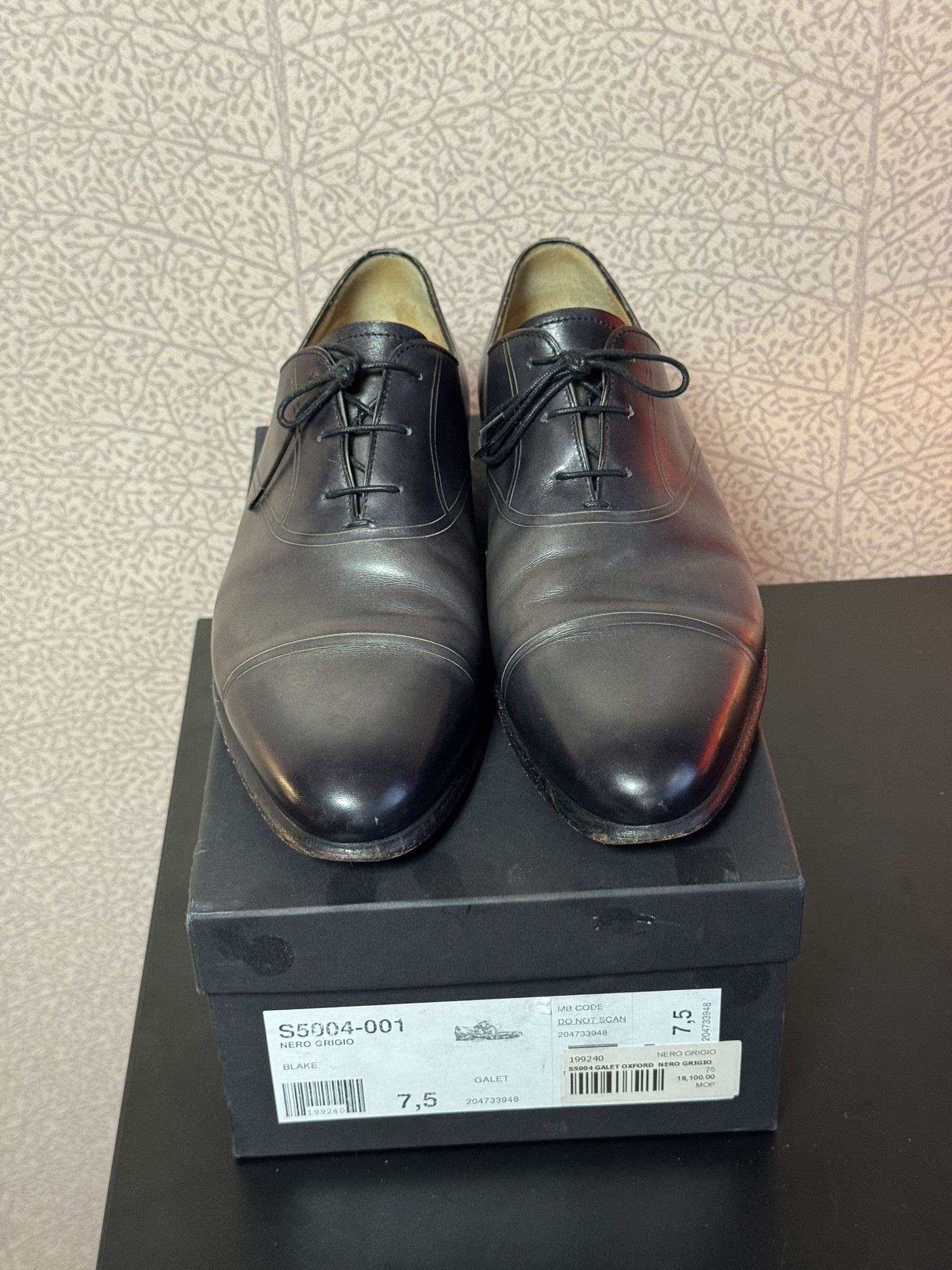 Berluti Berluti Galet Oxford S5004 Nero Grigio / US 8.5 Size US 8.5 / EU 41-42 - 2 Thumbnail