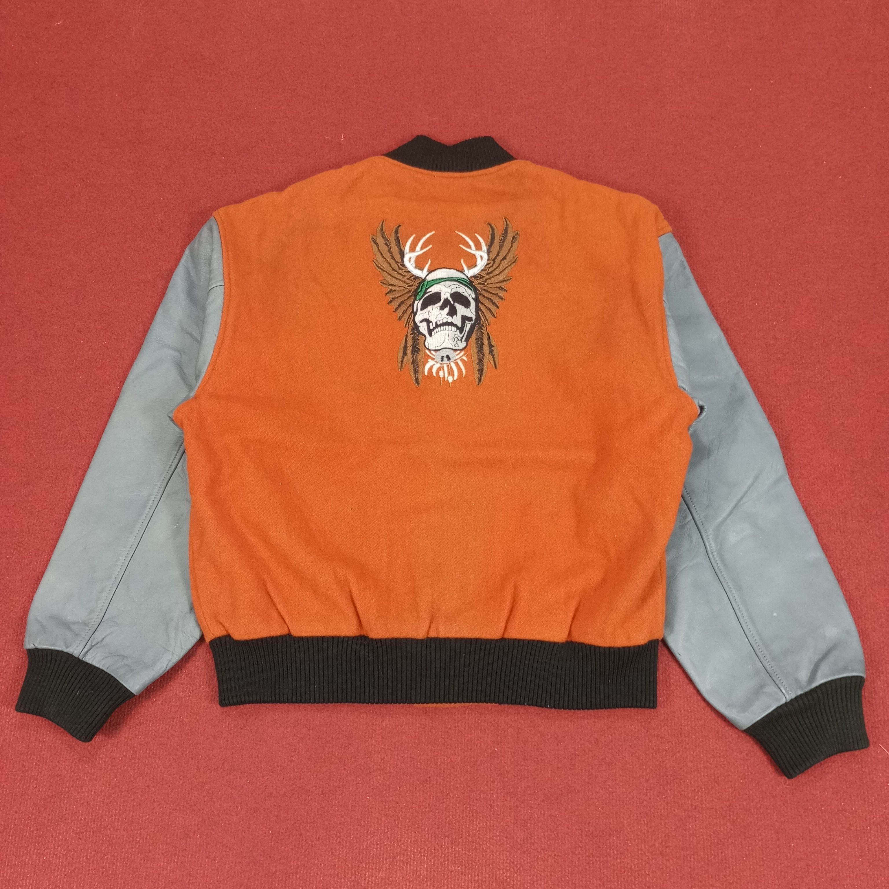 Vintage Varsity Jacket Skulls Design Rock Punk Style Size US L / EU 52-54 / 3 - 1 Thumbnail