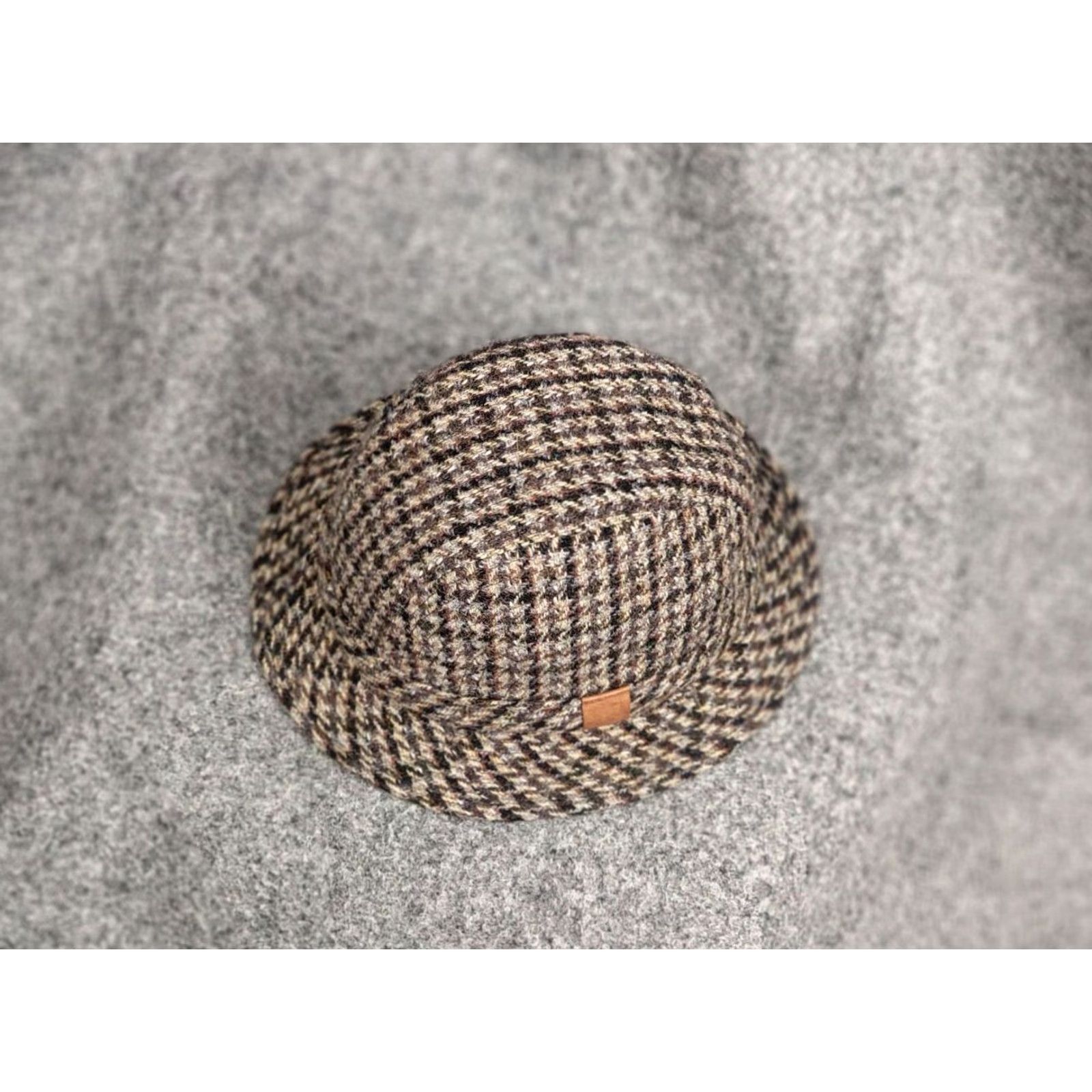 Harris Tweed Vintage Harris Tweed Wool Hat Fedora England - Classic Trilby Hat, Herringbone, Size S, Brown, Wool, 80's, Mens Size ONE SIZE - 5 Thumbnail
