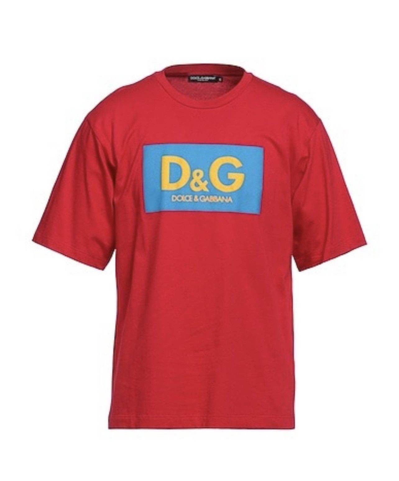 Dolce & Gabbana Dolce & Gabbana Color Block Logo T-Shirt – Size 56 Size US XL / EU 56 / 4 - 1 Thumbnail