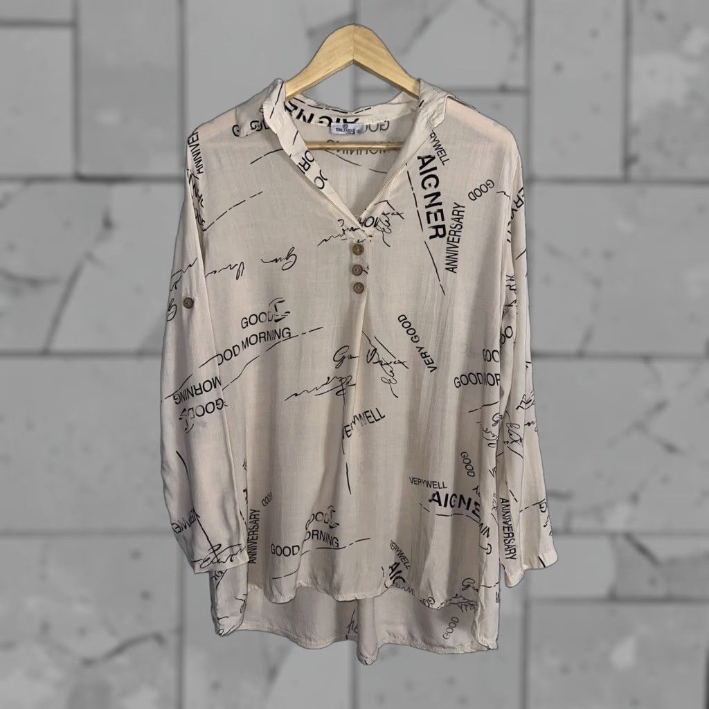Vintage VINTAGE Pure Venice by Eternelle Women's Blouse Pullover S Off Beige Italy Fashion Size S / US 4 / IT 40 - 1 Thumbnail