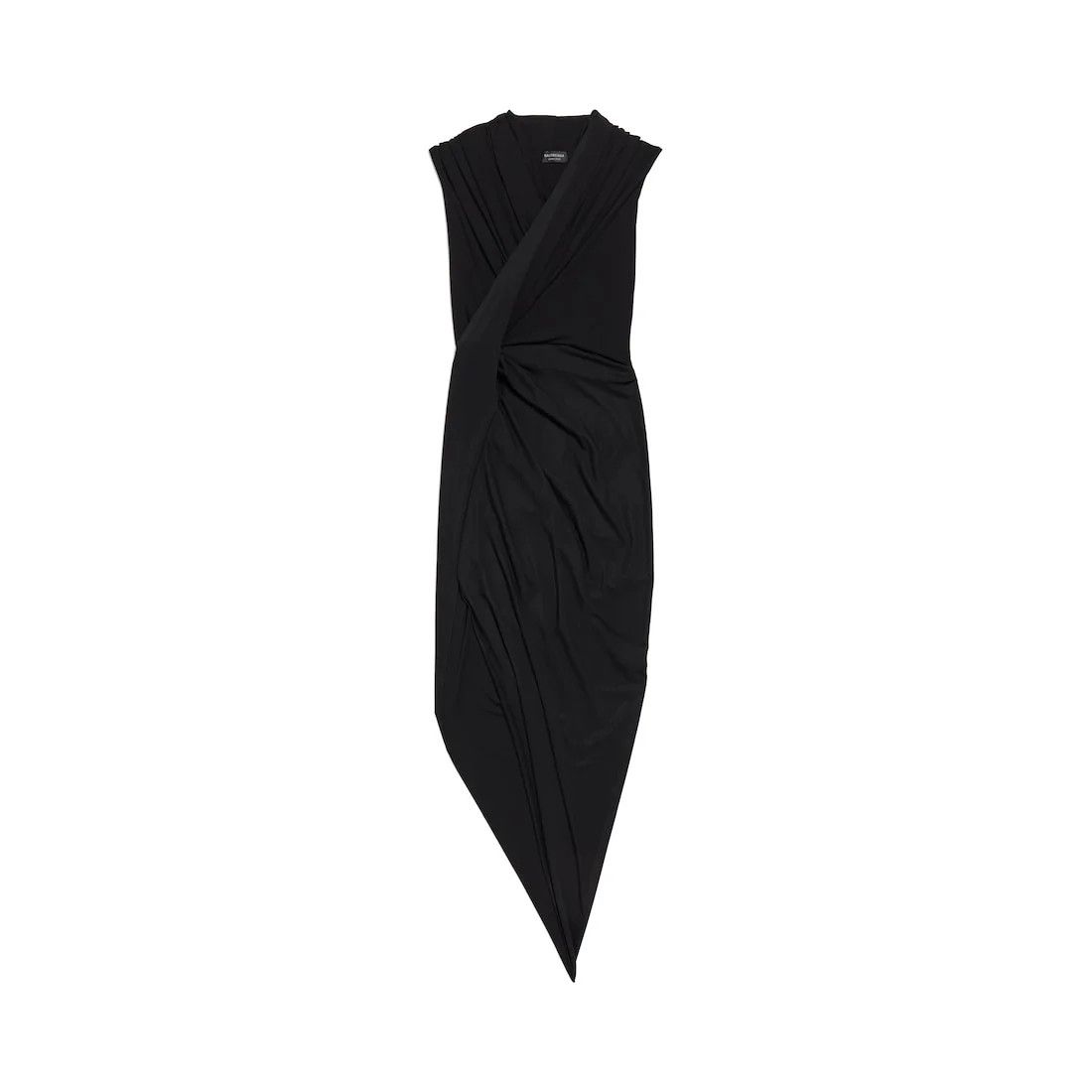 Balenciaga o1srvl11e0426 Draped Dress in Black Size XS / US 0-2 / IT 36-38 - 1 Thumbnail